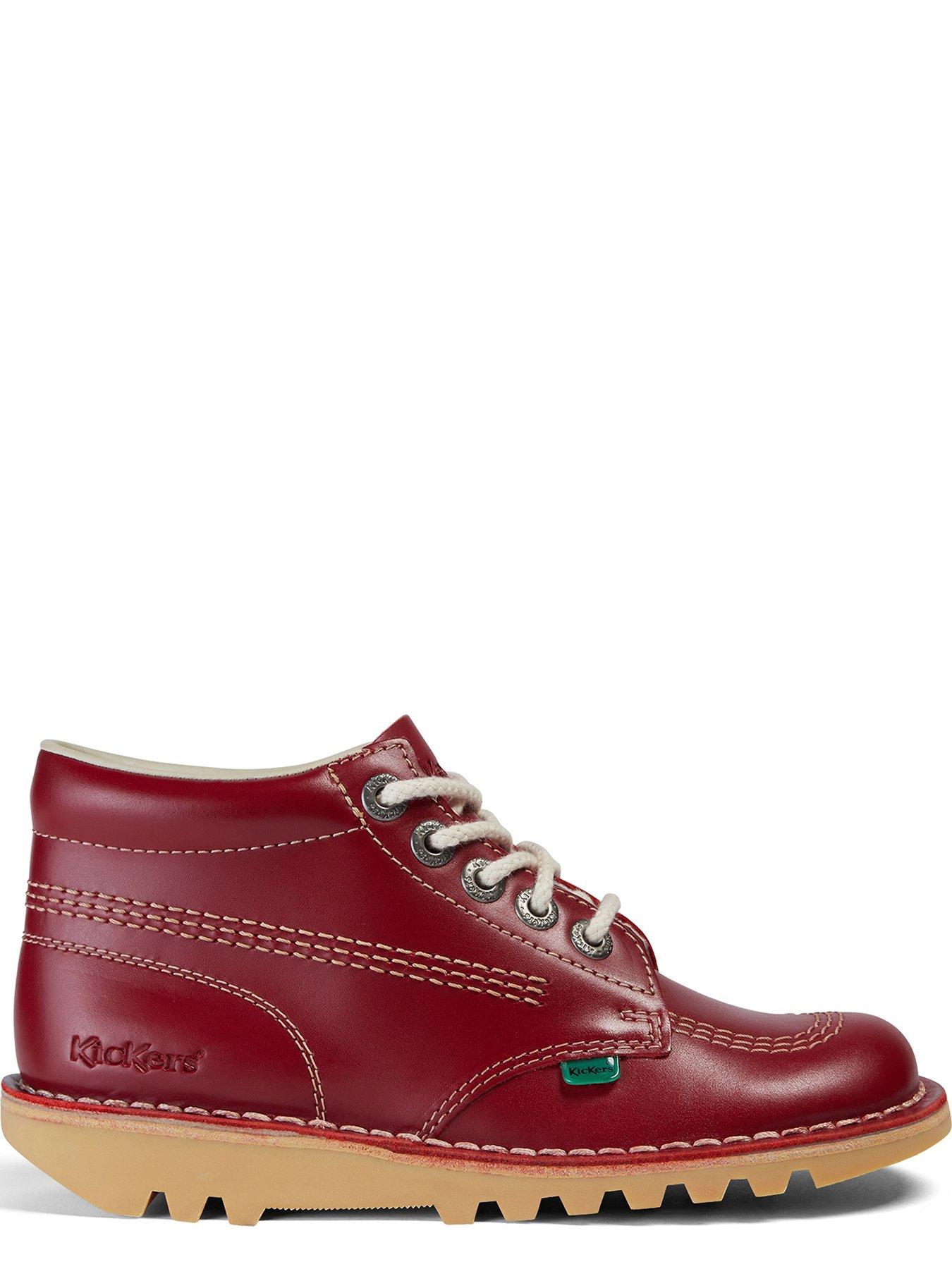 Image 5 of 6 of Kickers Kick Hi Leather Ankle Boot - Red