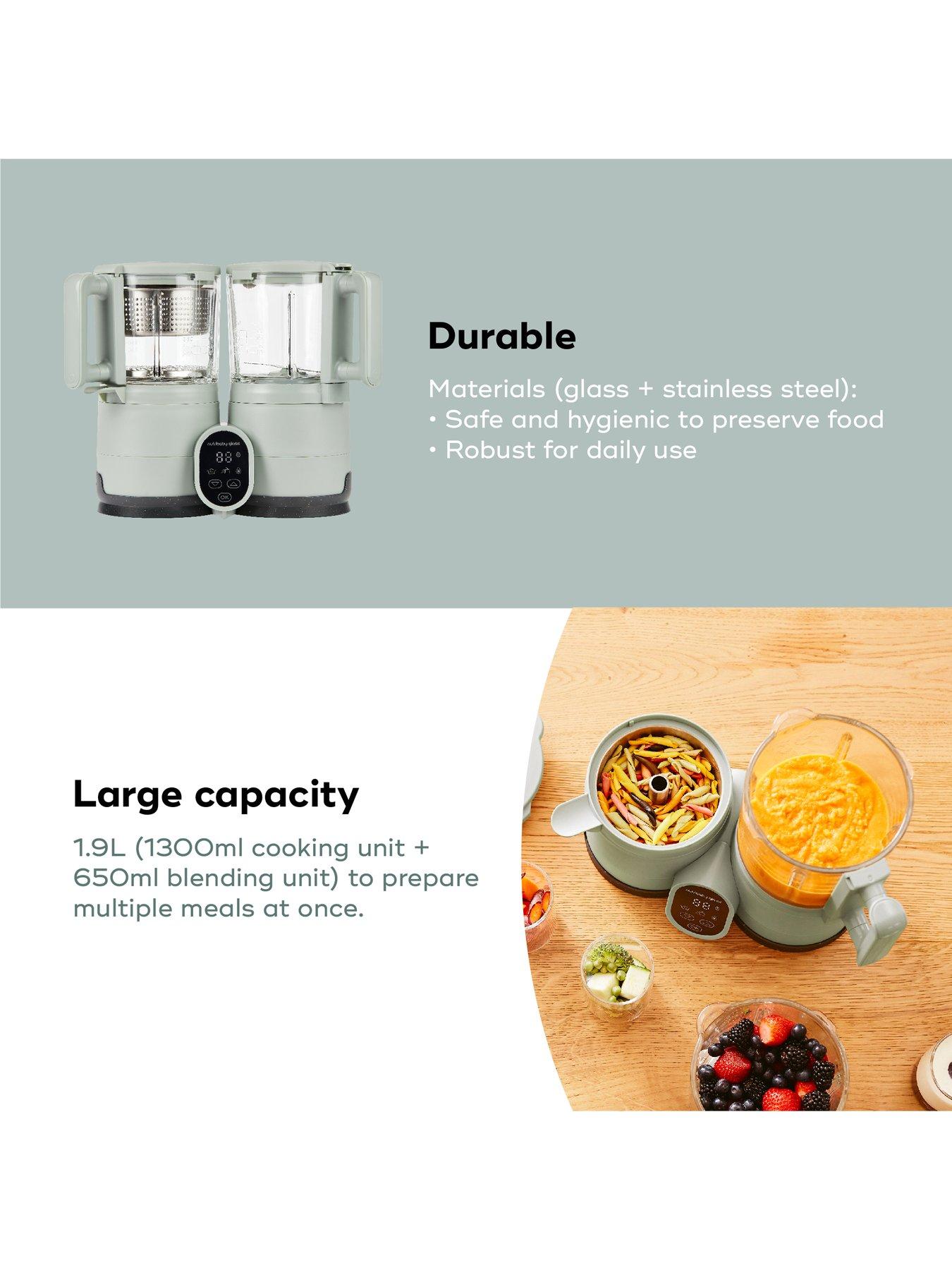 Image 4 of 8 of Babymoov Nutribaby Glass 4 in 1 Baby Food Processor/Blender/Steamer