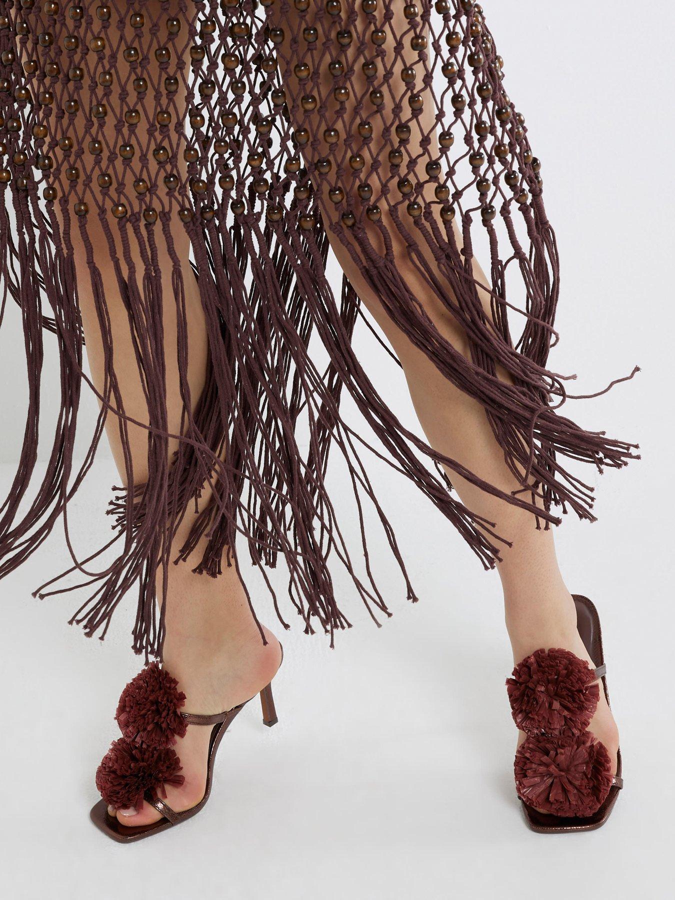 river-island-flow-trim-heel-sandal-brownstillFront