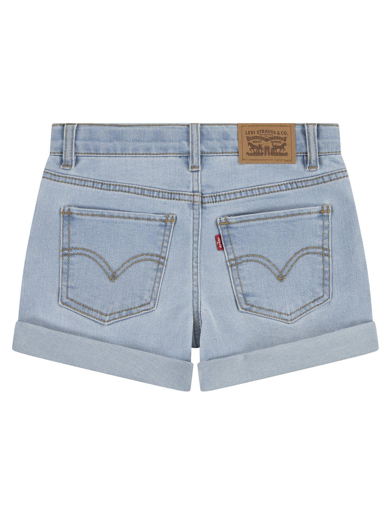 Image 2 of 4 of Levi's Girls Girlfriend Shorts - Light Blue
