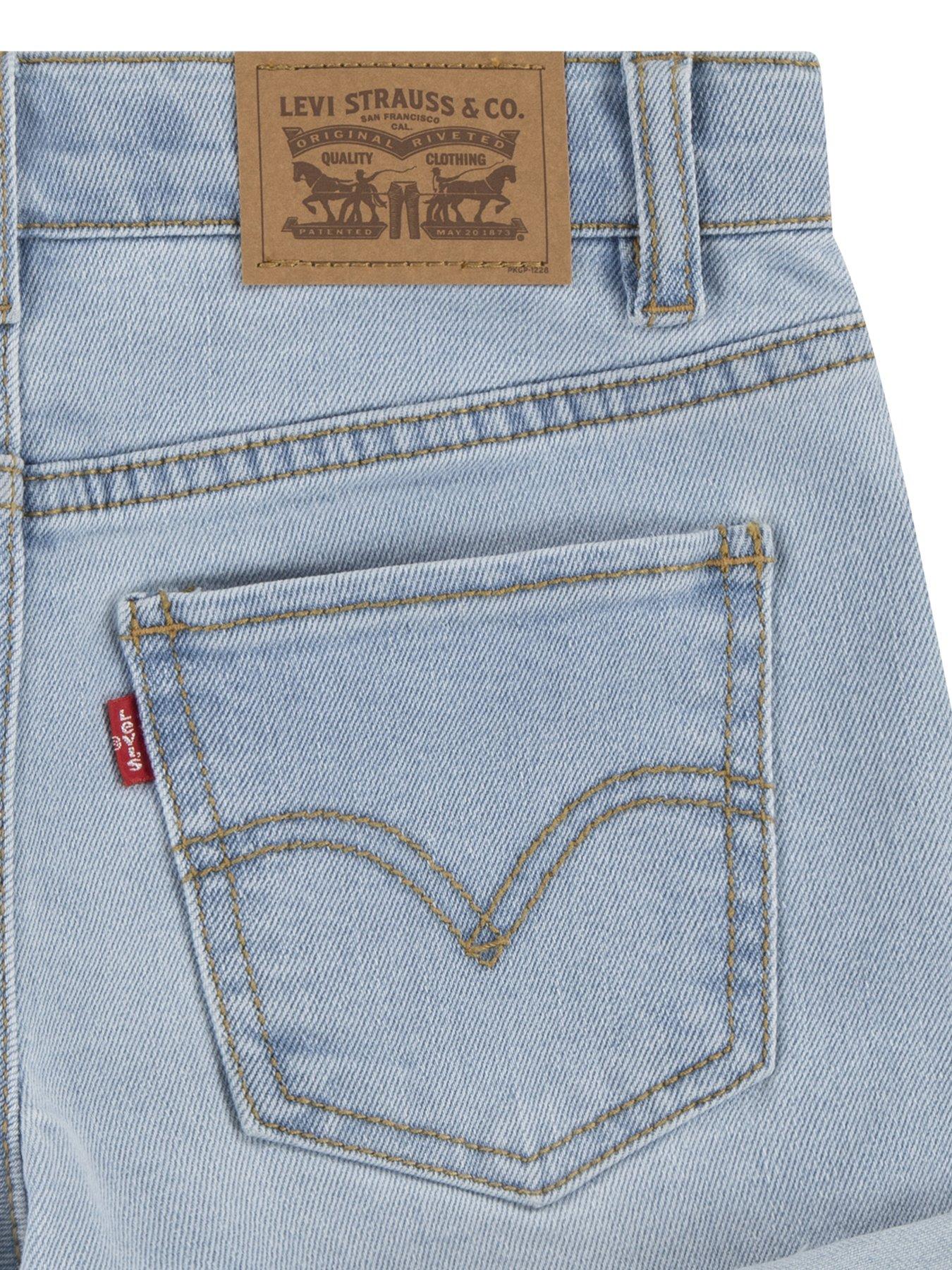 Image 4 of 4 of Levi's Girls Girlfriend Shorts - Light Blue