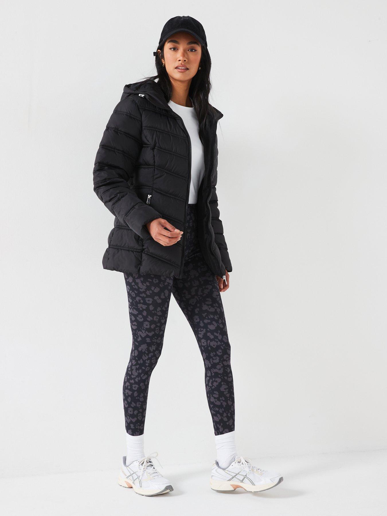 Image 3 of 7 of The Very Collection Sorona Wadded Short Padded Jacket - Black