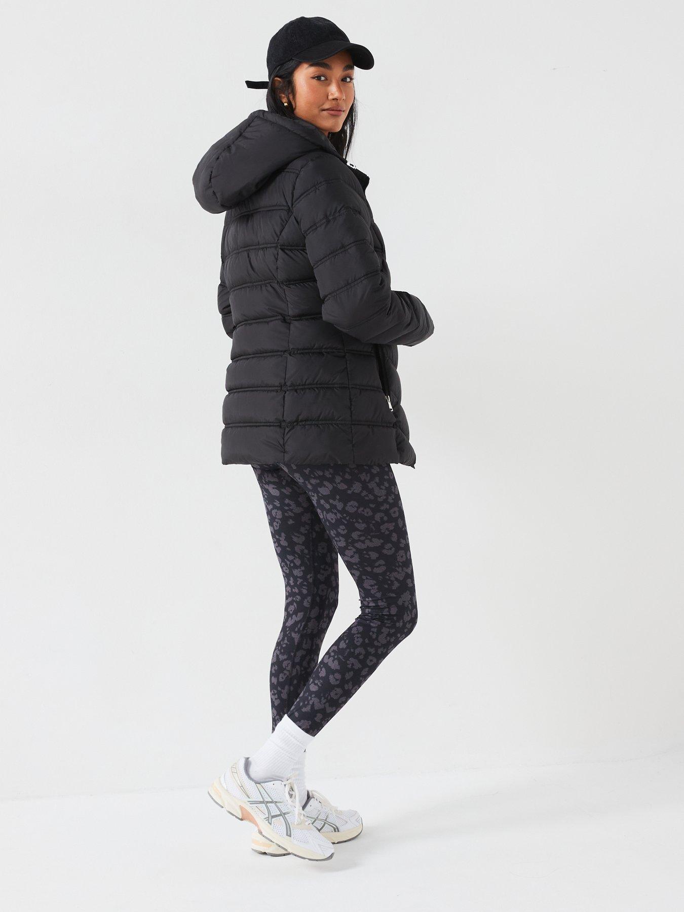 Image 6 of 7 of The Very Collection Sorona Wadded Short Padded Jacket - Black