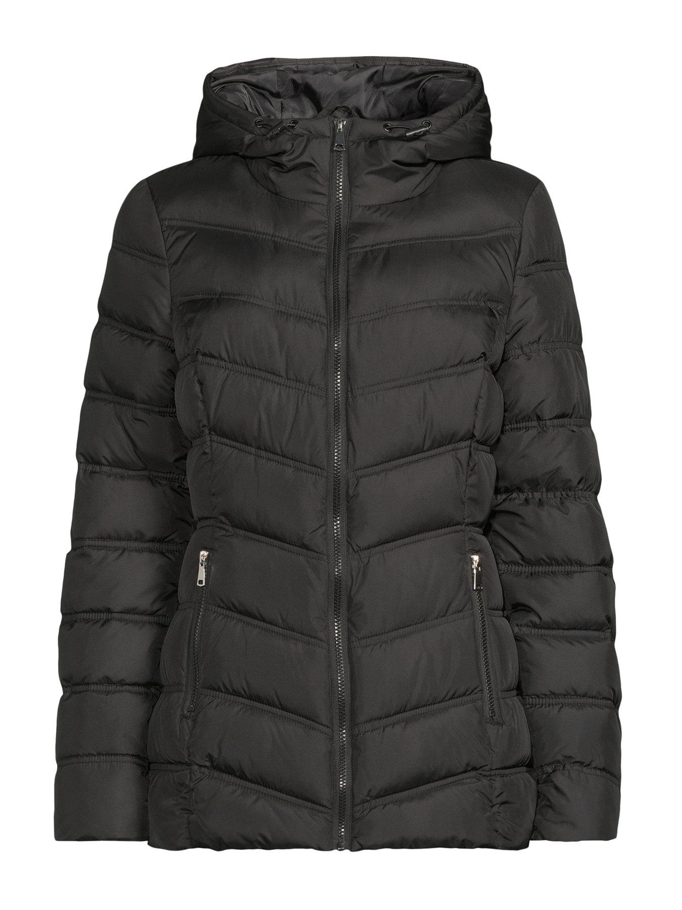 Image 7 of 7 of The Very Collection Sorona Wadded Short Padded Jacket - Black