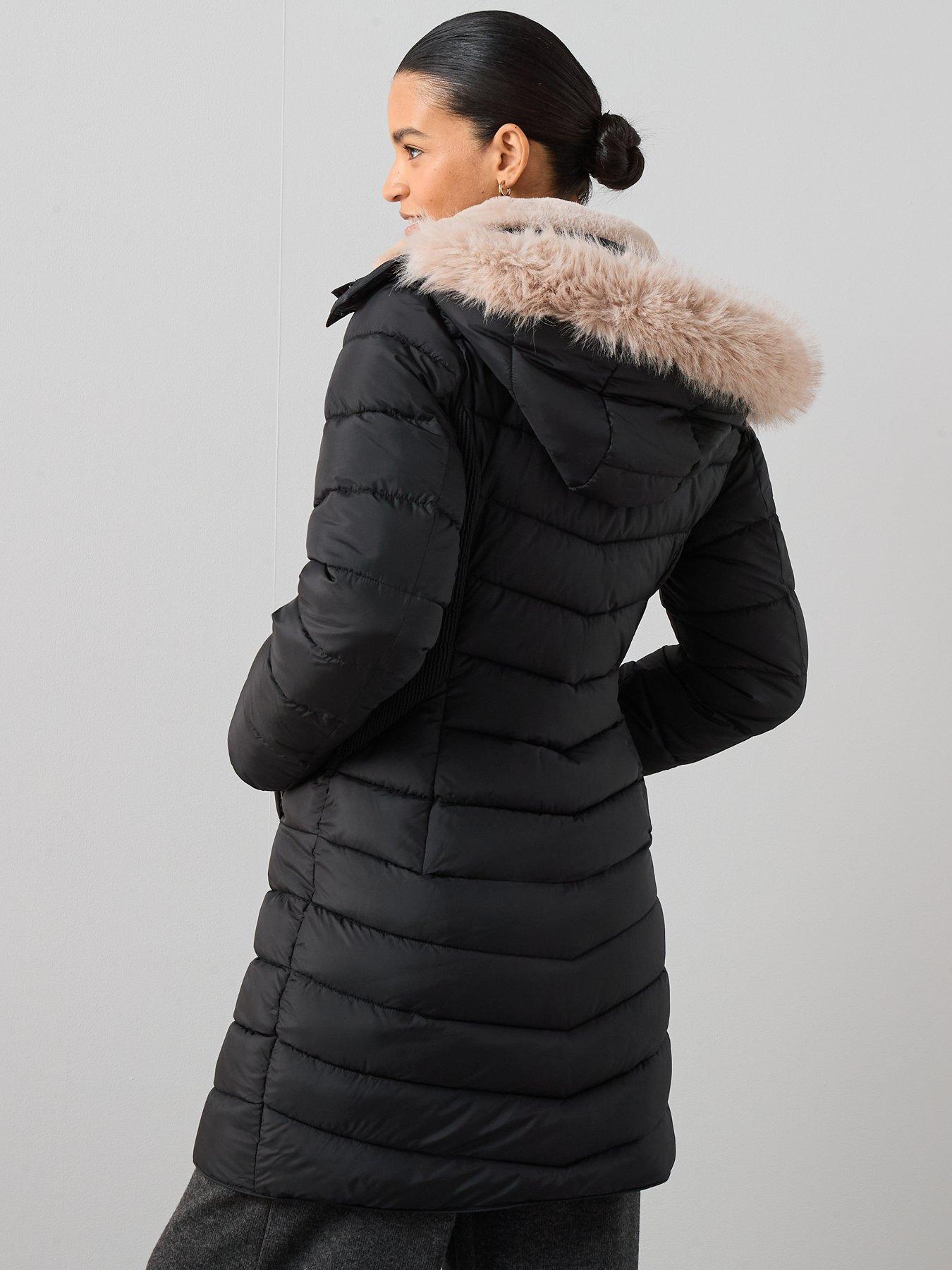 the-very-collection-waist-detail-padded-coat-blackstillFront