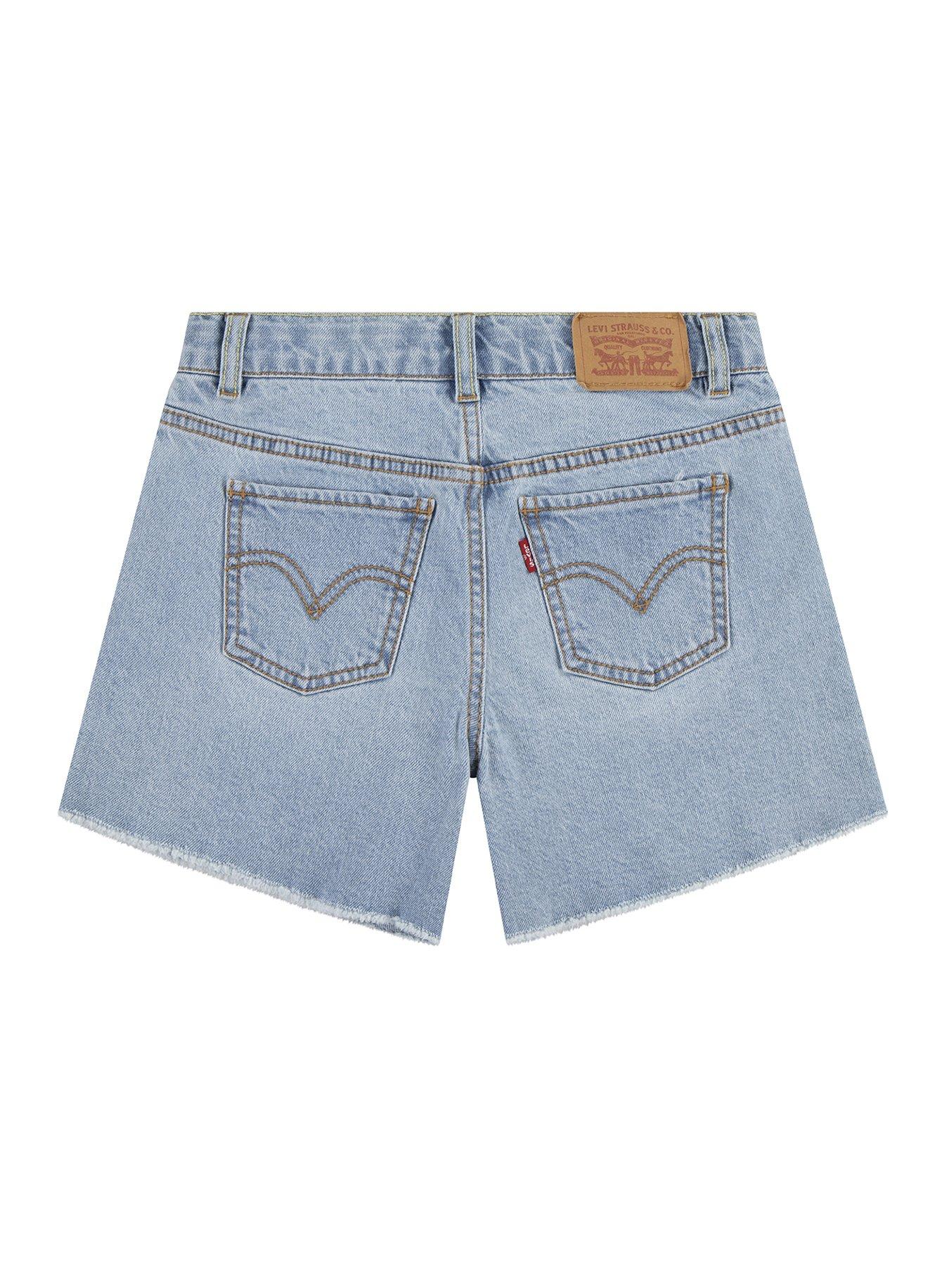Image 3 of 6 of Levi's Girls A Line Shorts - Light Blue