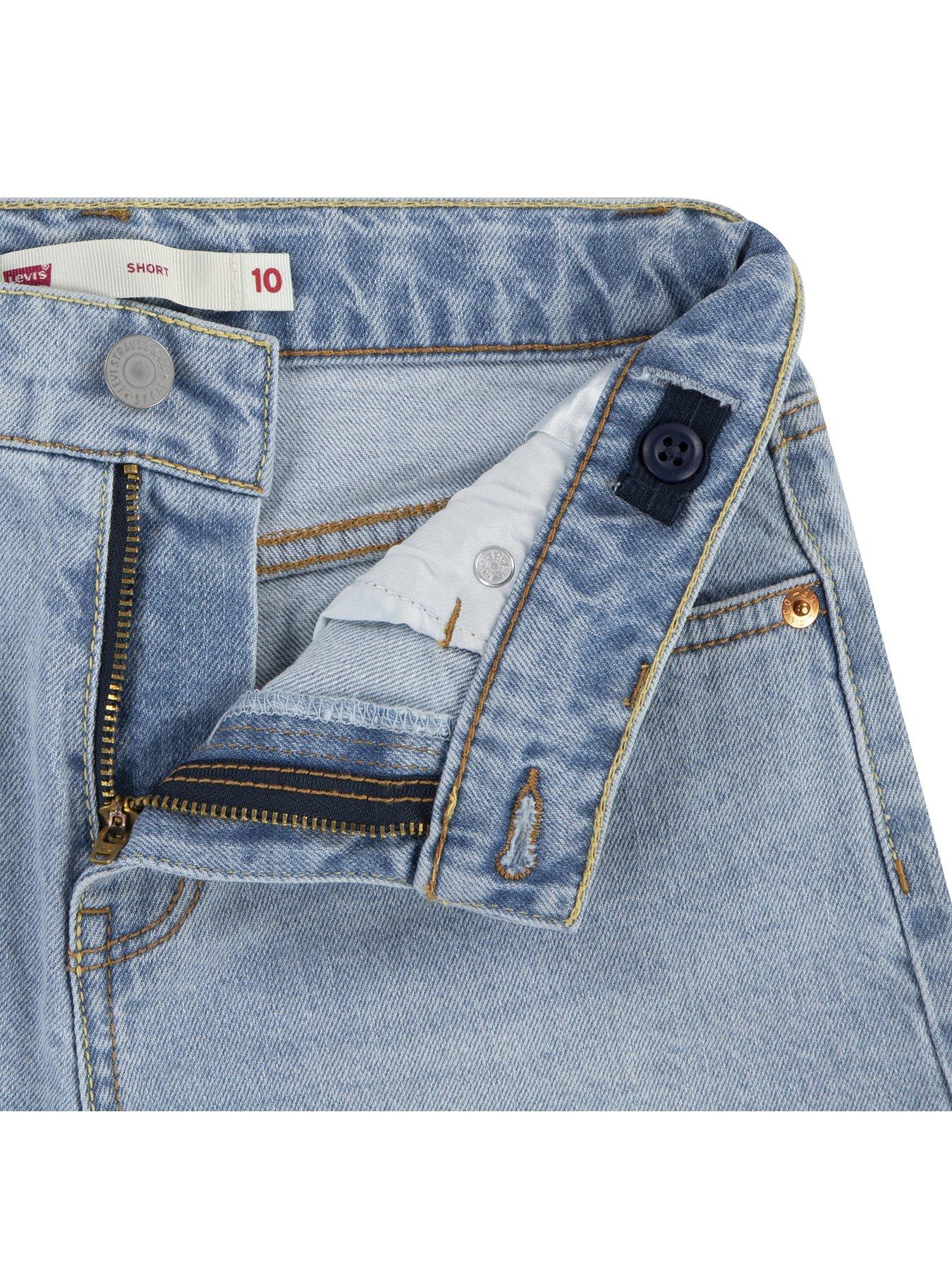 Image 4 of 6 of Levi's Girls A Line Shorts - Light Blue