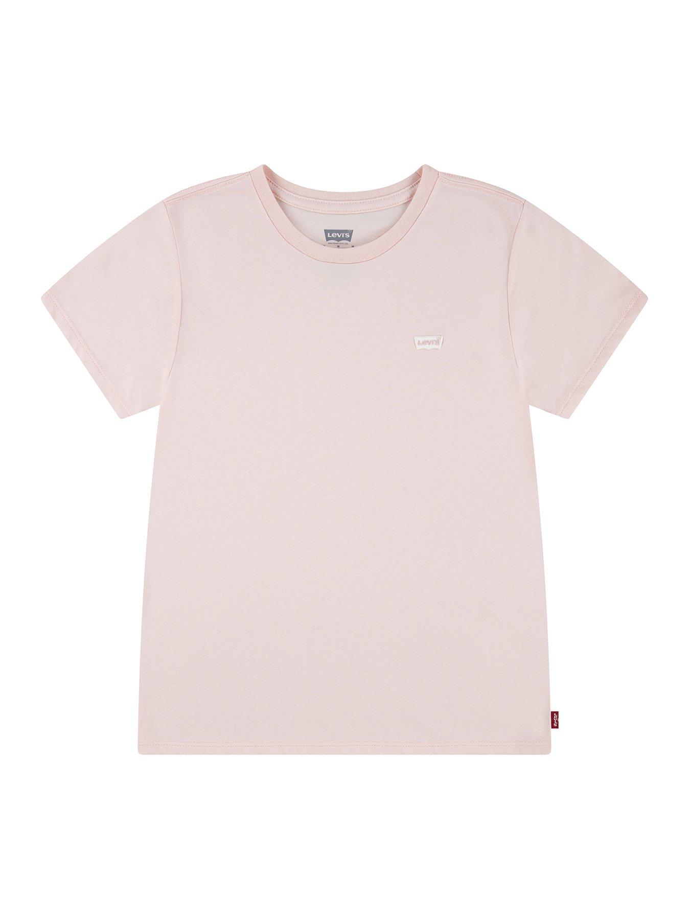 Image of Levi's Girls Batwing Chest Hit Short Sleeve T-Shirt - Pink