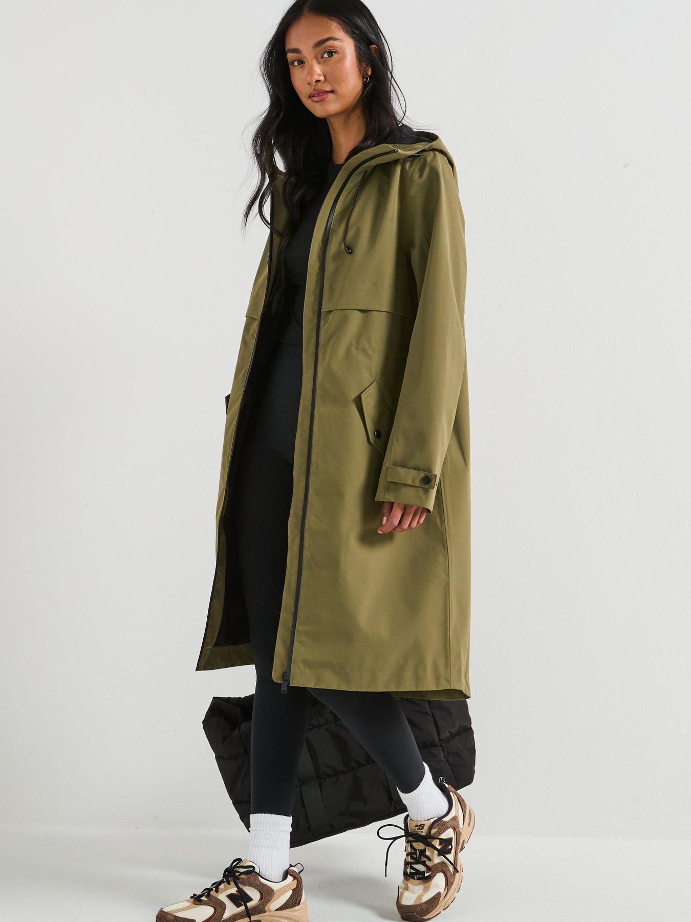 Image 3 of 6 of The Very Collection Waterproof Coat - Khaki