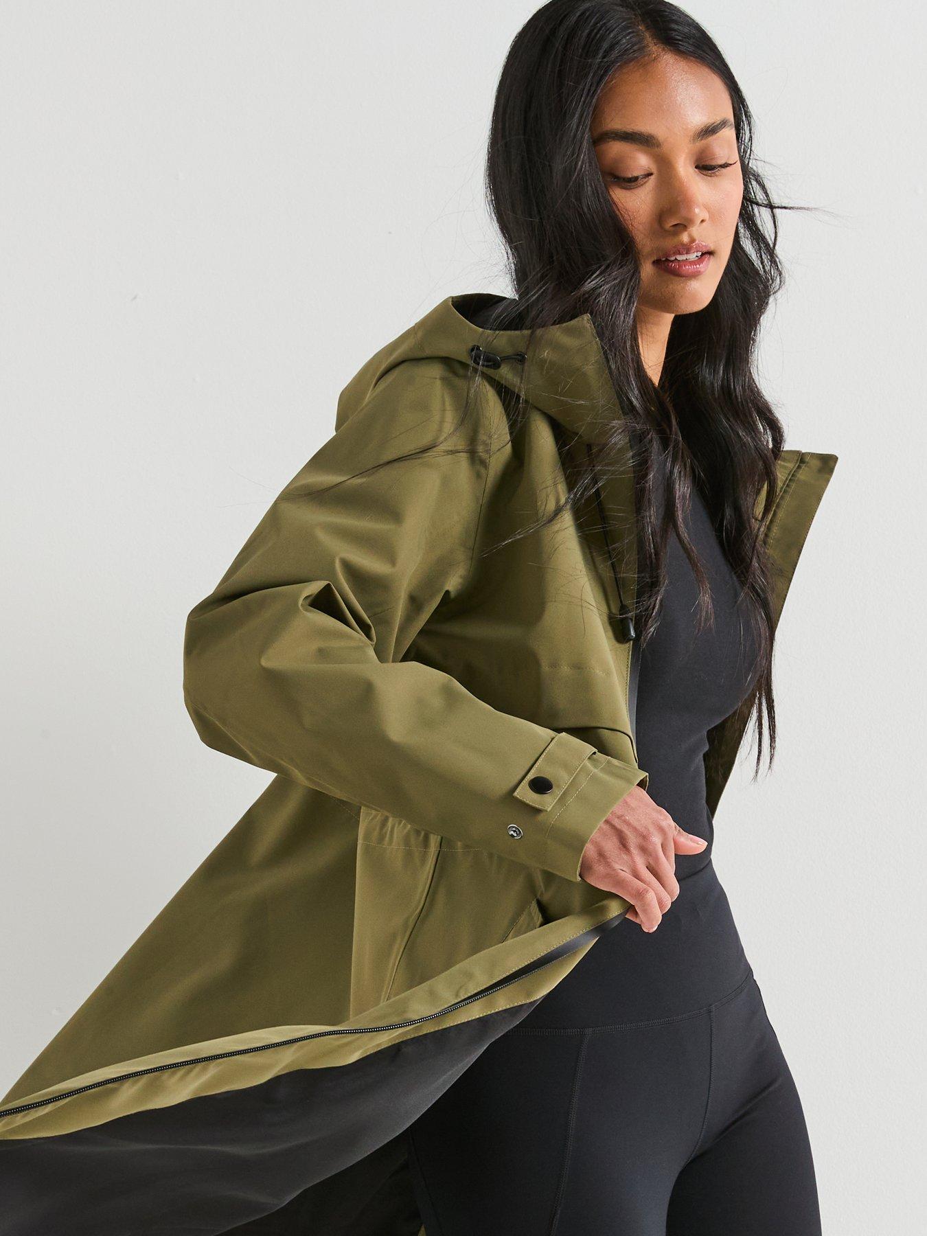 Image 4 of 6 of The Very Collection Waterproof Coat - Khaki