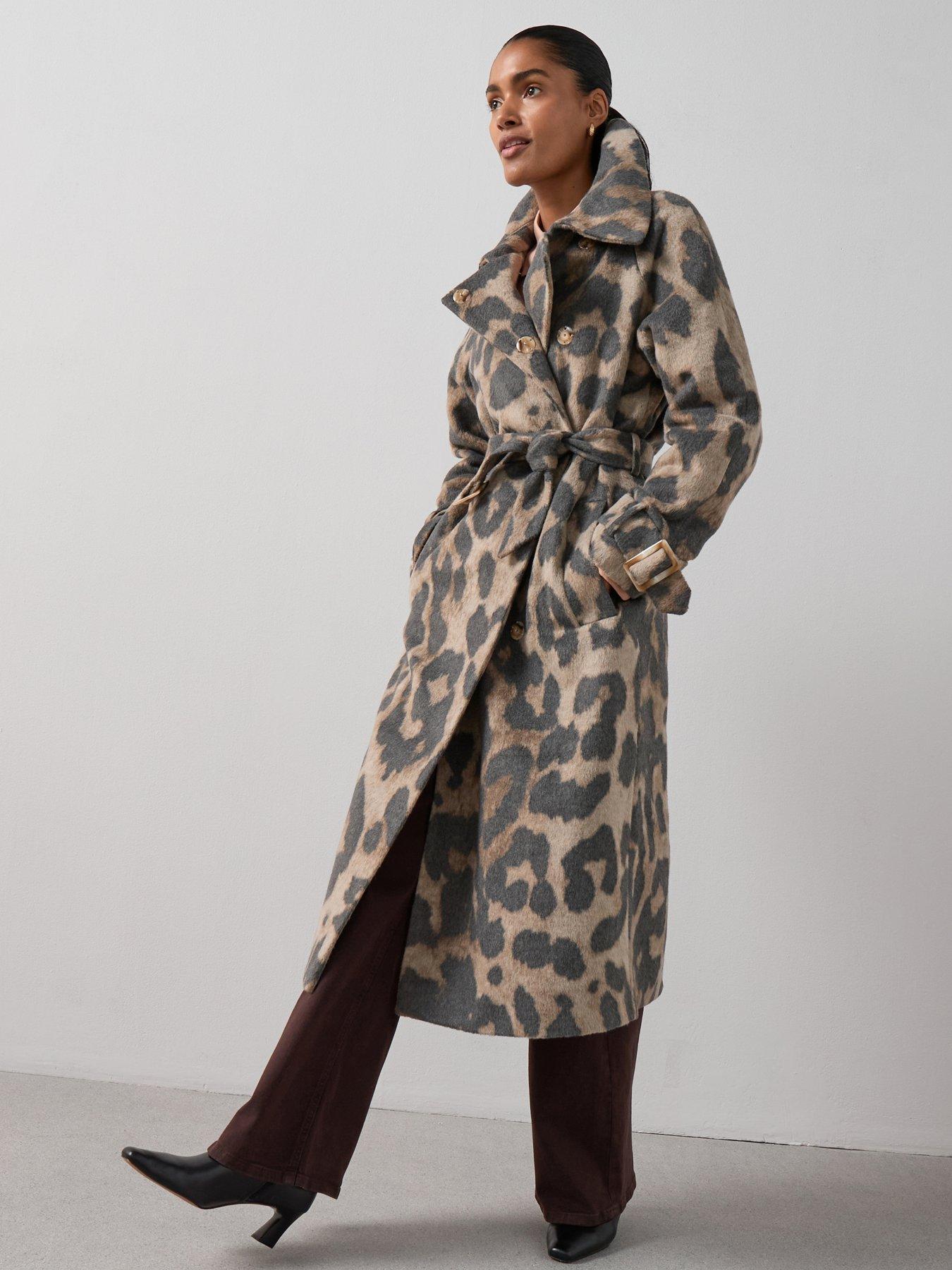 Image 1 of 7 of The Very Collection Longline Wrap Coat - Multi