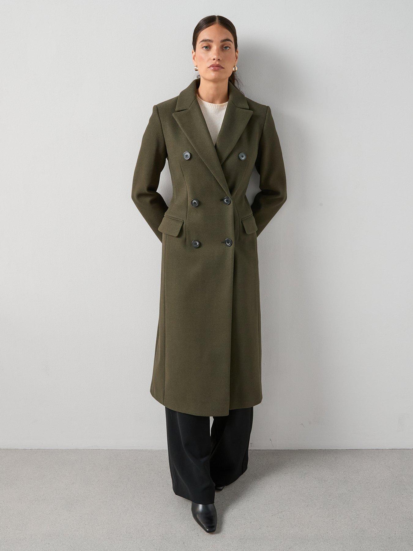 the-very-collection-waist-detail-double-breasted-coat-khakifront