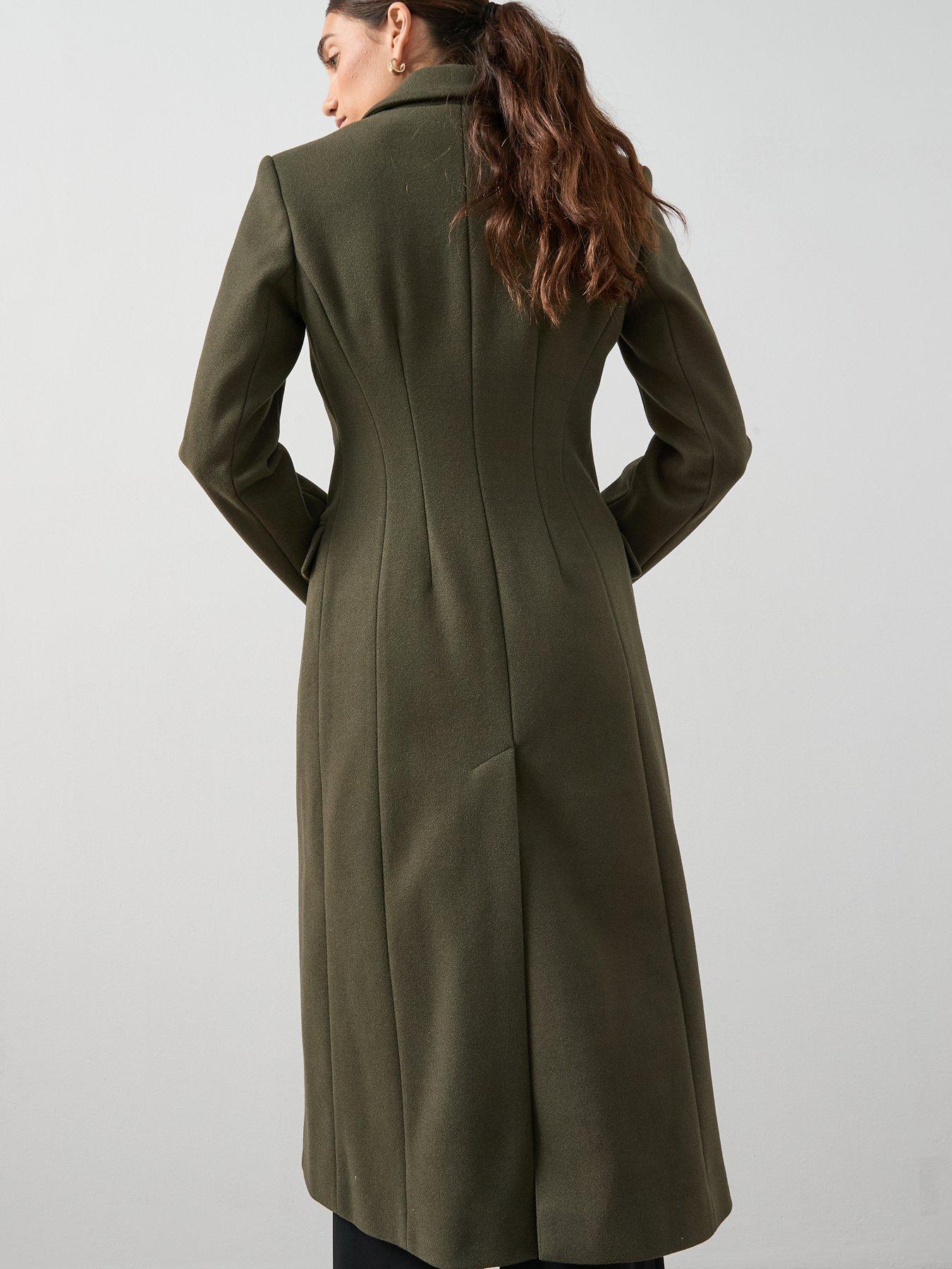 the-very-collection-waist-detail-double-breasted-coat-khakistillFront