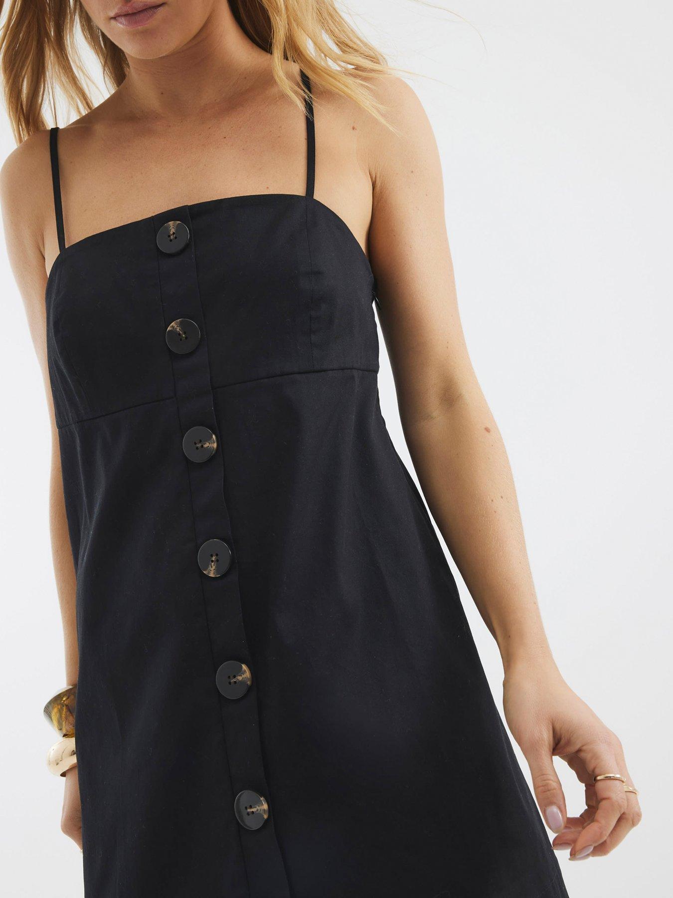 river-island-button-shift-mini-dress-blackoutfit