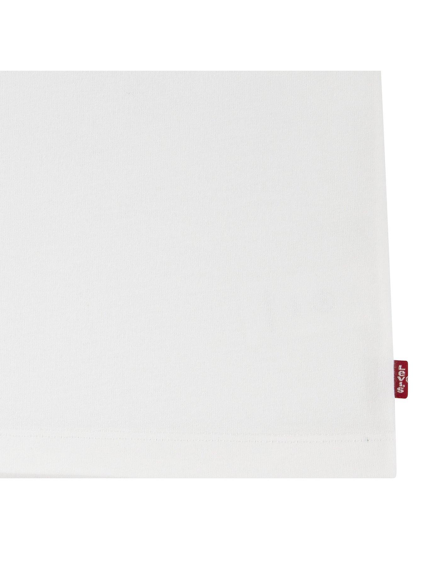 Image 5 of 5 of Levi's Girls Roll Cuff Short Sleeve T-Shirt - White