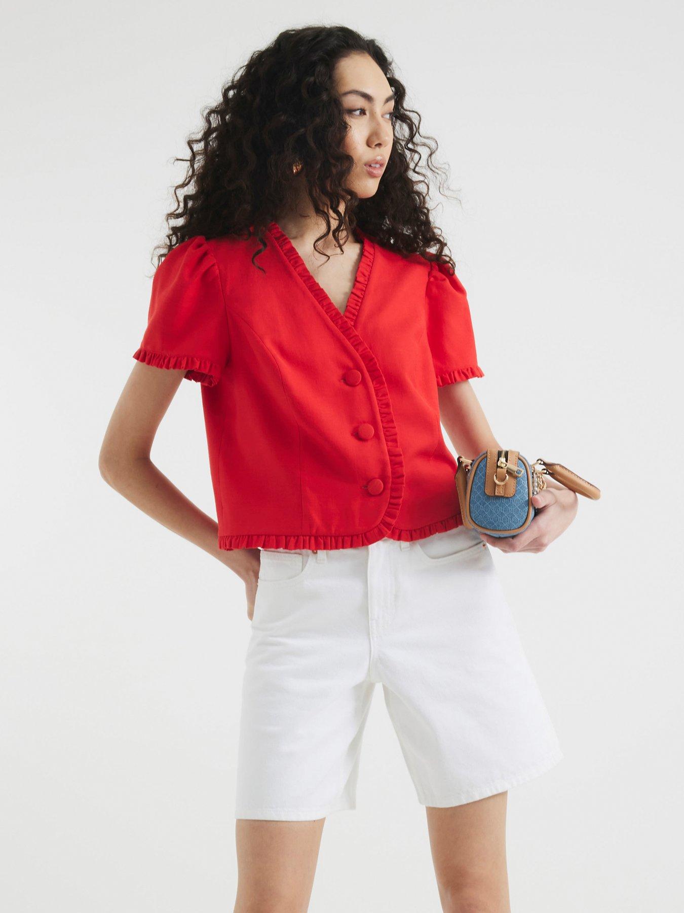 River Island Longline Bermuda Short - White