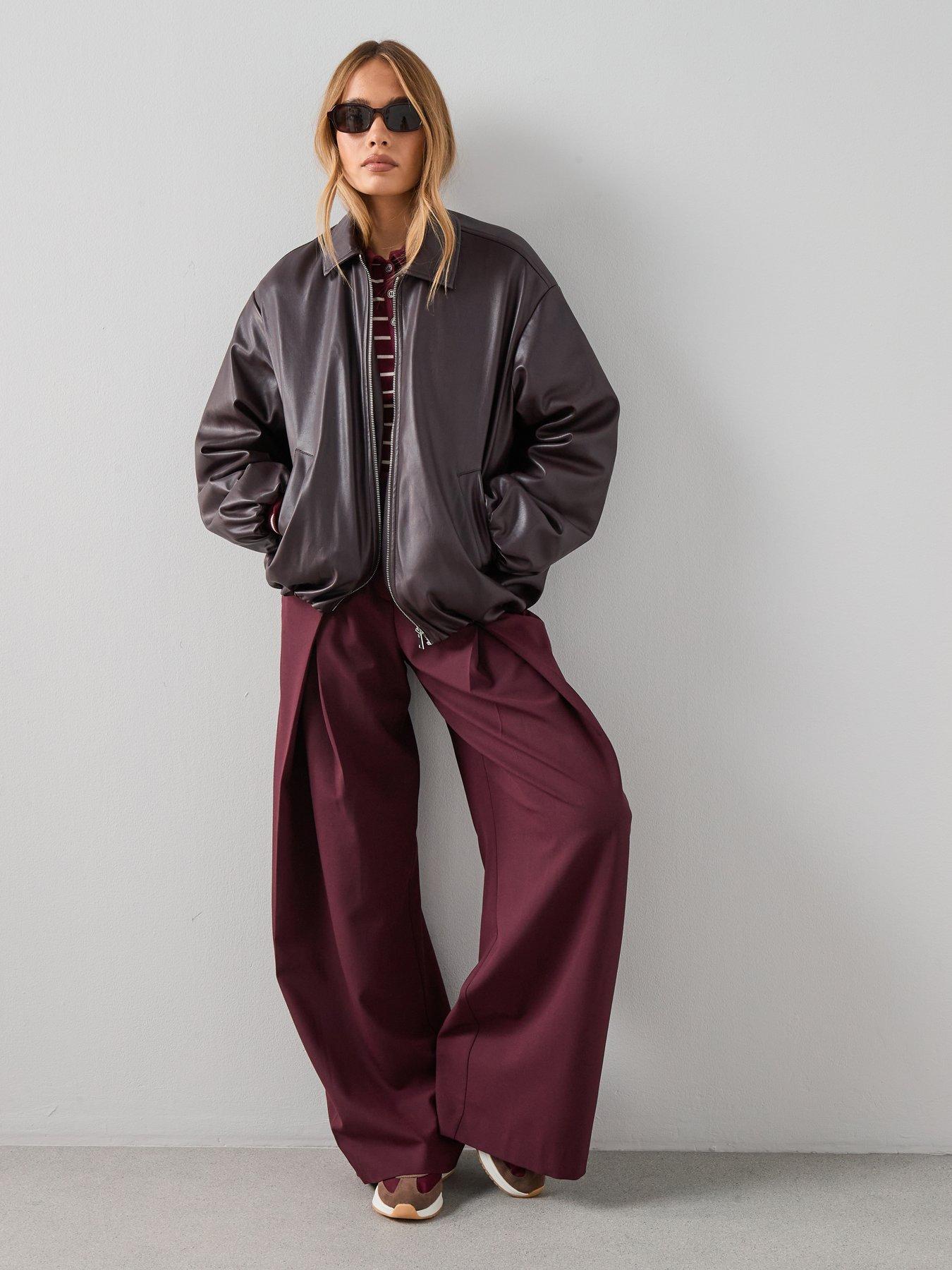 the-very-collection-faux-leather-balloon-hem-jacket-dark-red