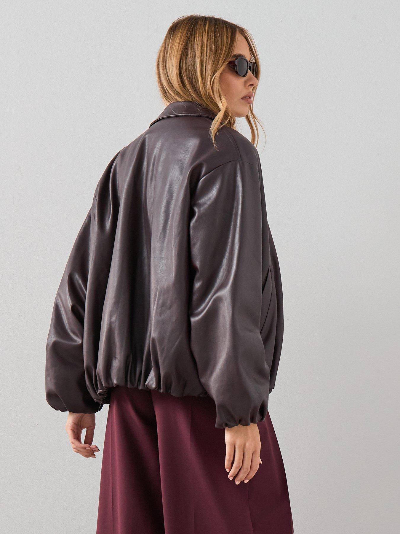 the-very-collection-faux-leather-balloon-hem-jacket-dark-redstillFront