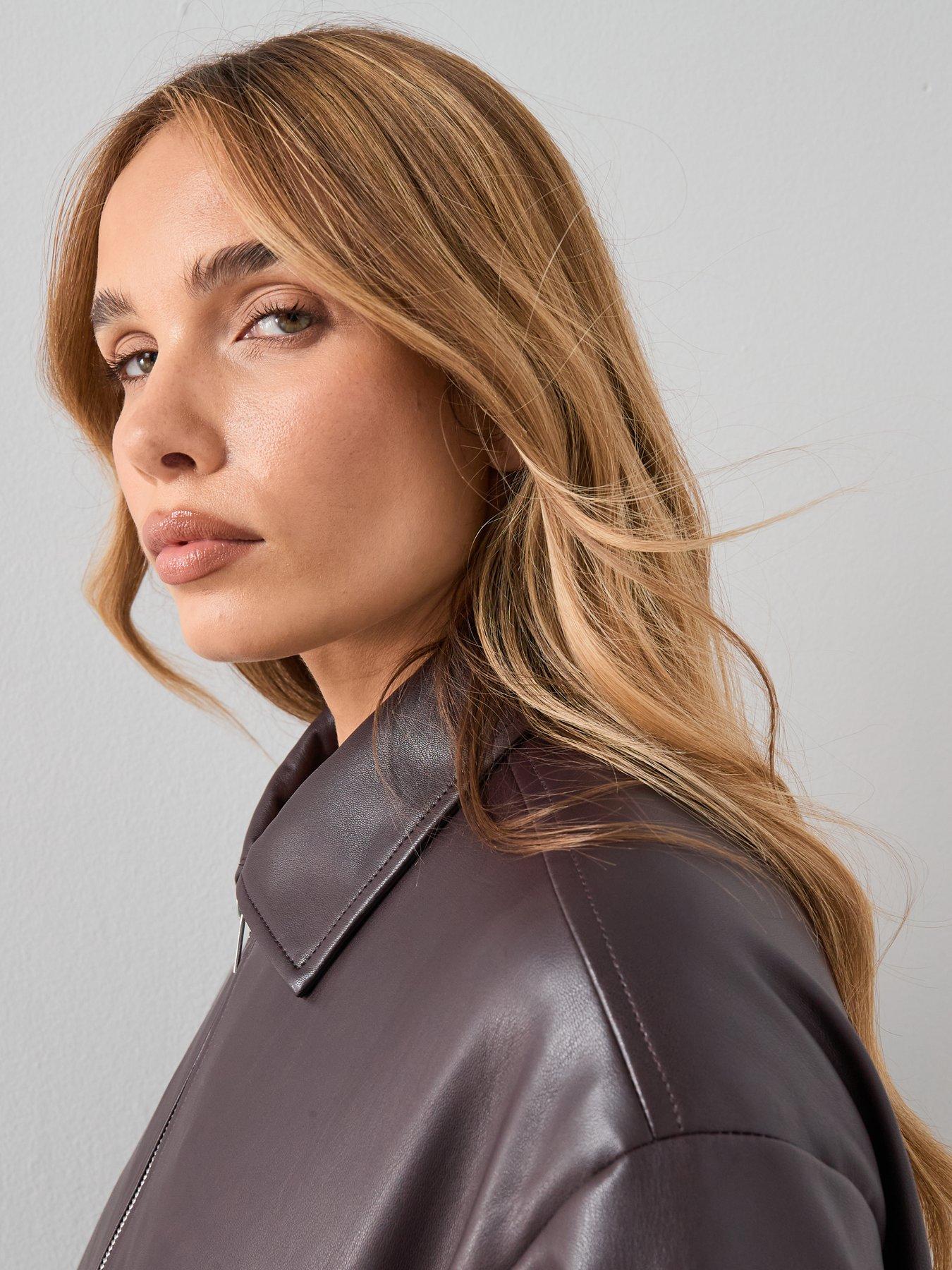 the-very-collection-faux-leather-balloon-hem-jacket-dark-redoutfit