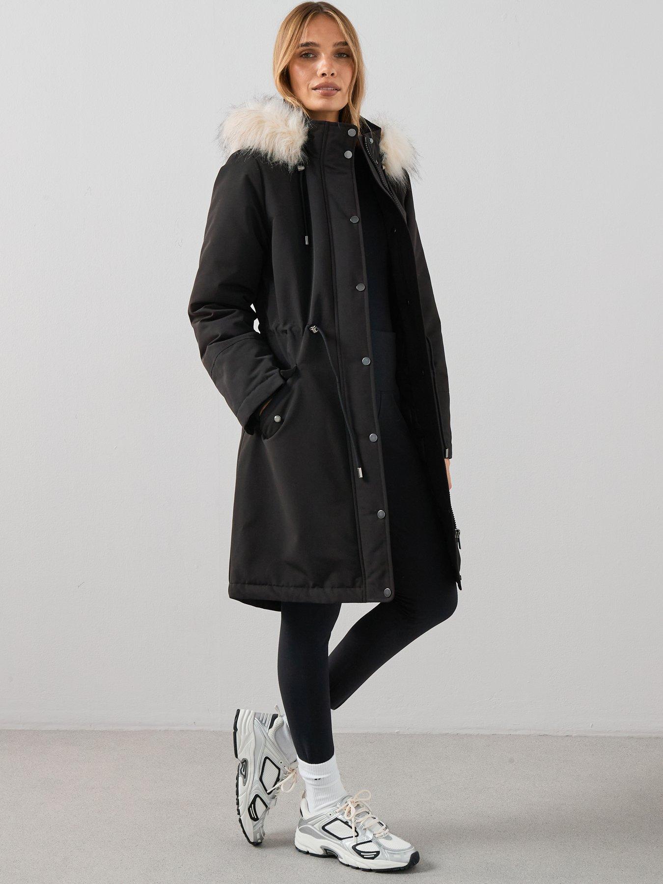 The Very Collection Ultimate Parka Coat - Black