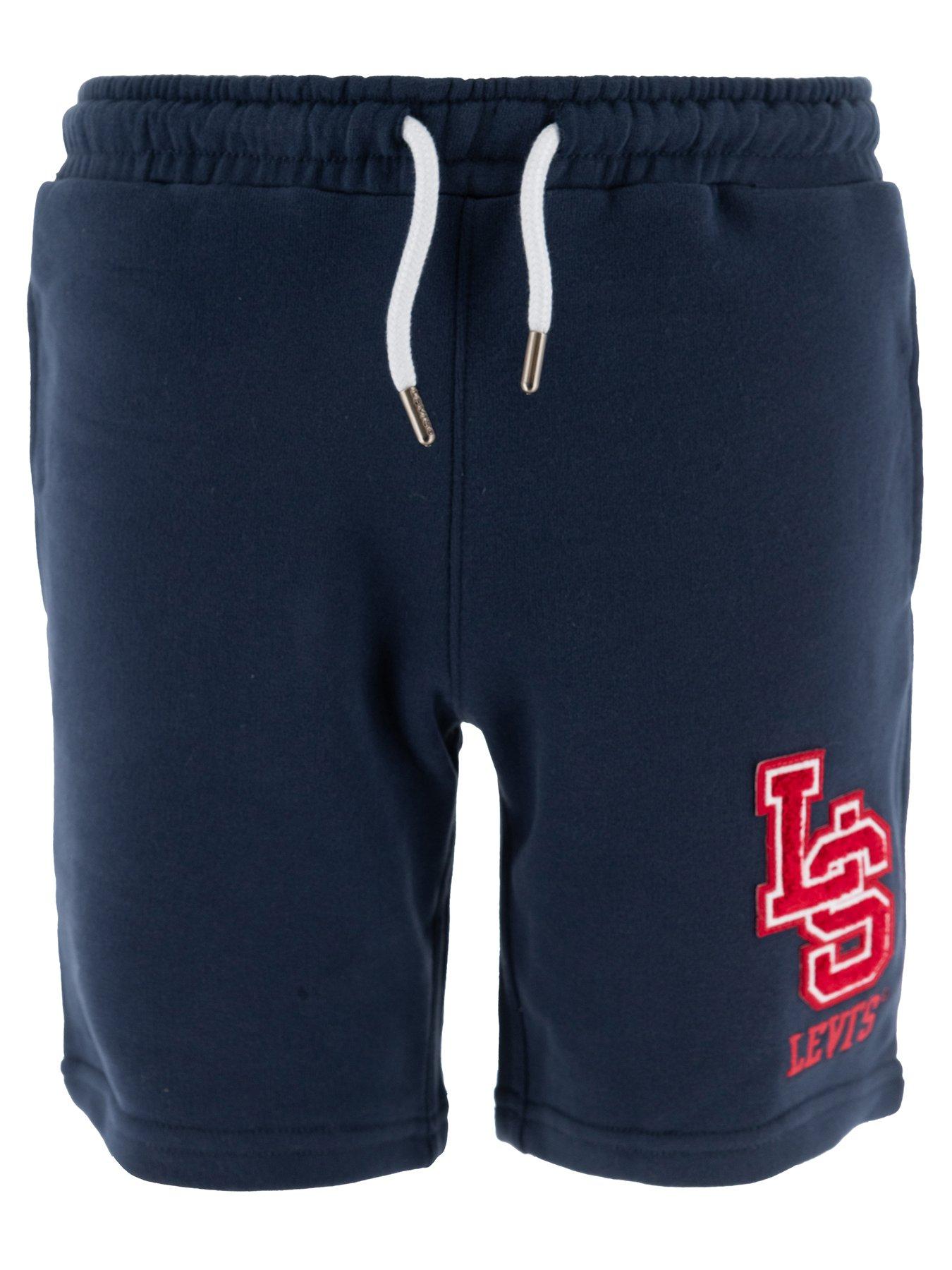 undefined Boys Monogram Shorts - Navy