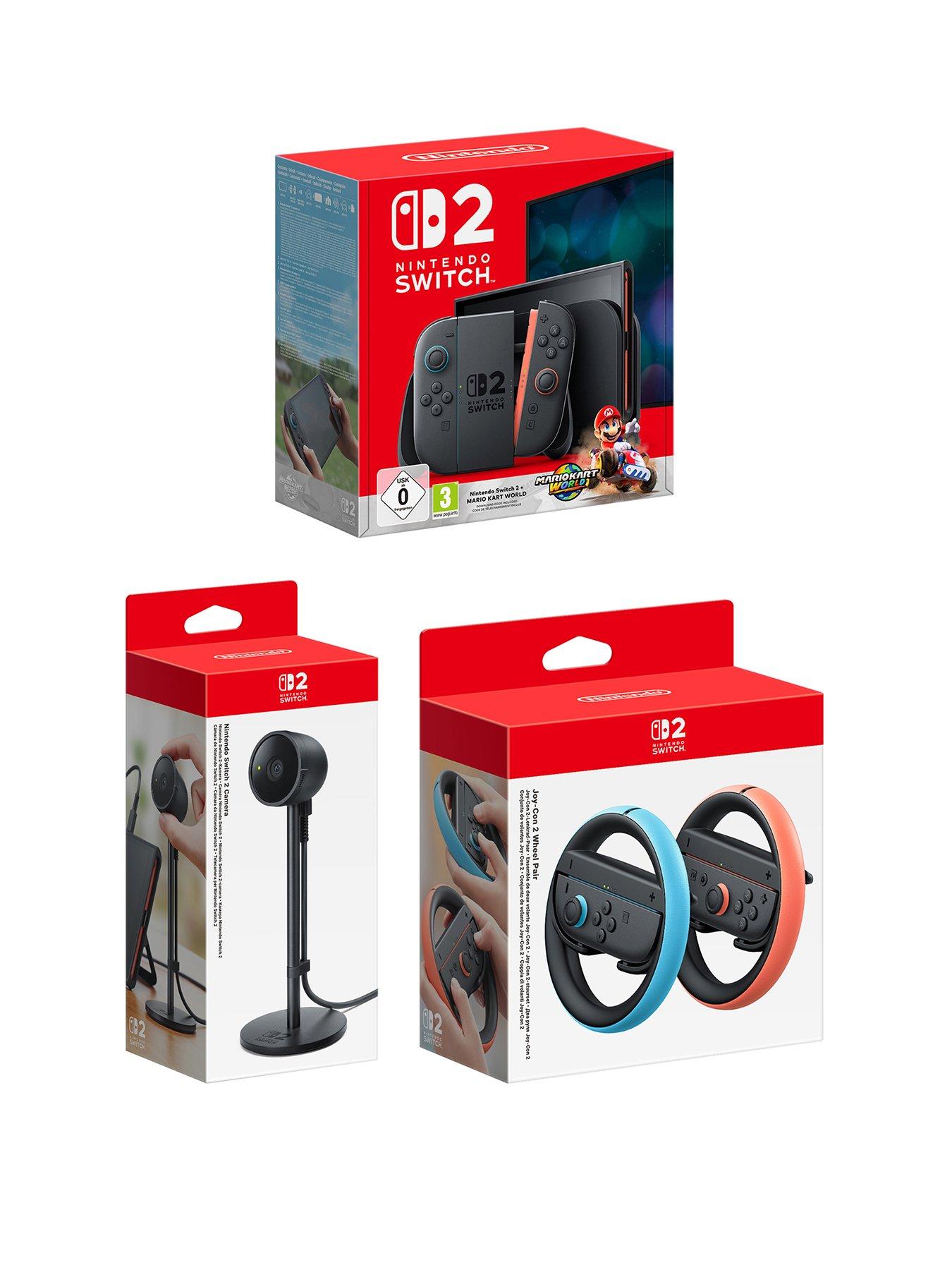 undefined Nintendo Switch 2 + Mario Kart World + 2x Joy-Con 2 Wheel + Camera