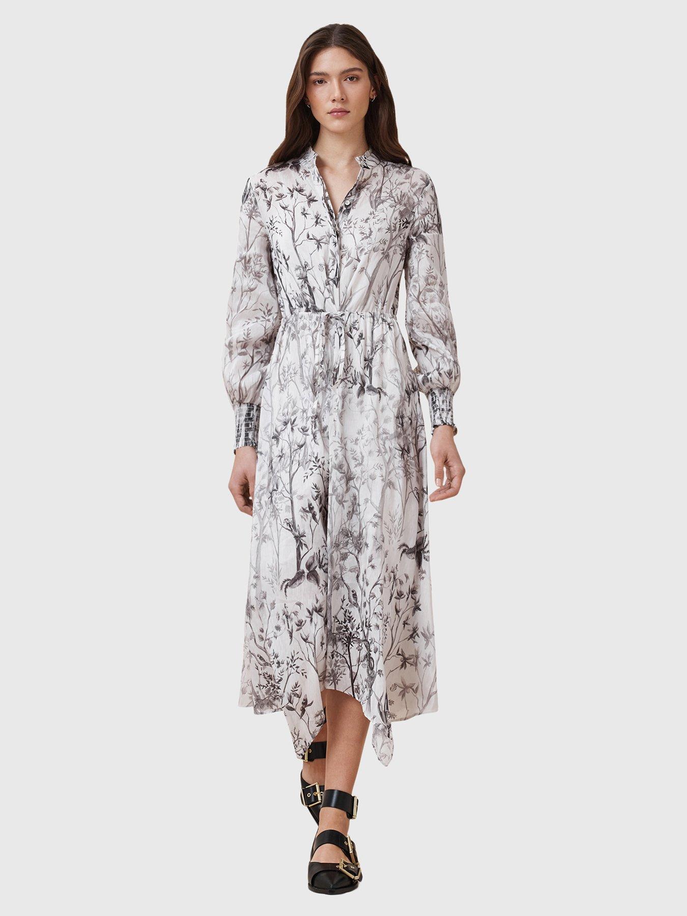 undefined Skylar Long Sleeve Maxi Dress - White