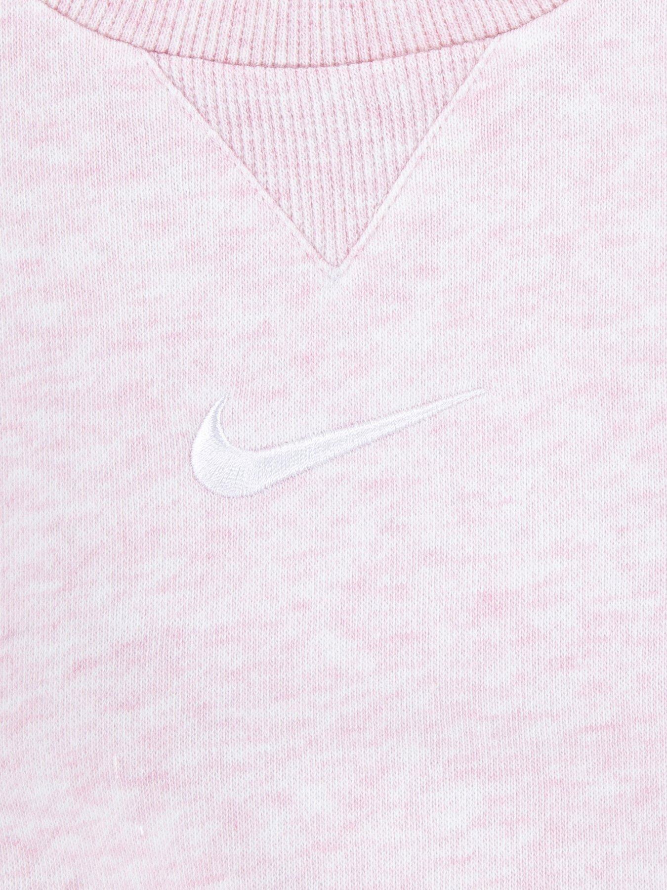 Image 3 of 4 of Nike Infant Unisex Essential Crew And Jogger Set - Pink