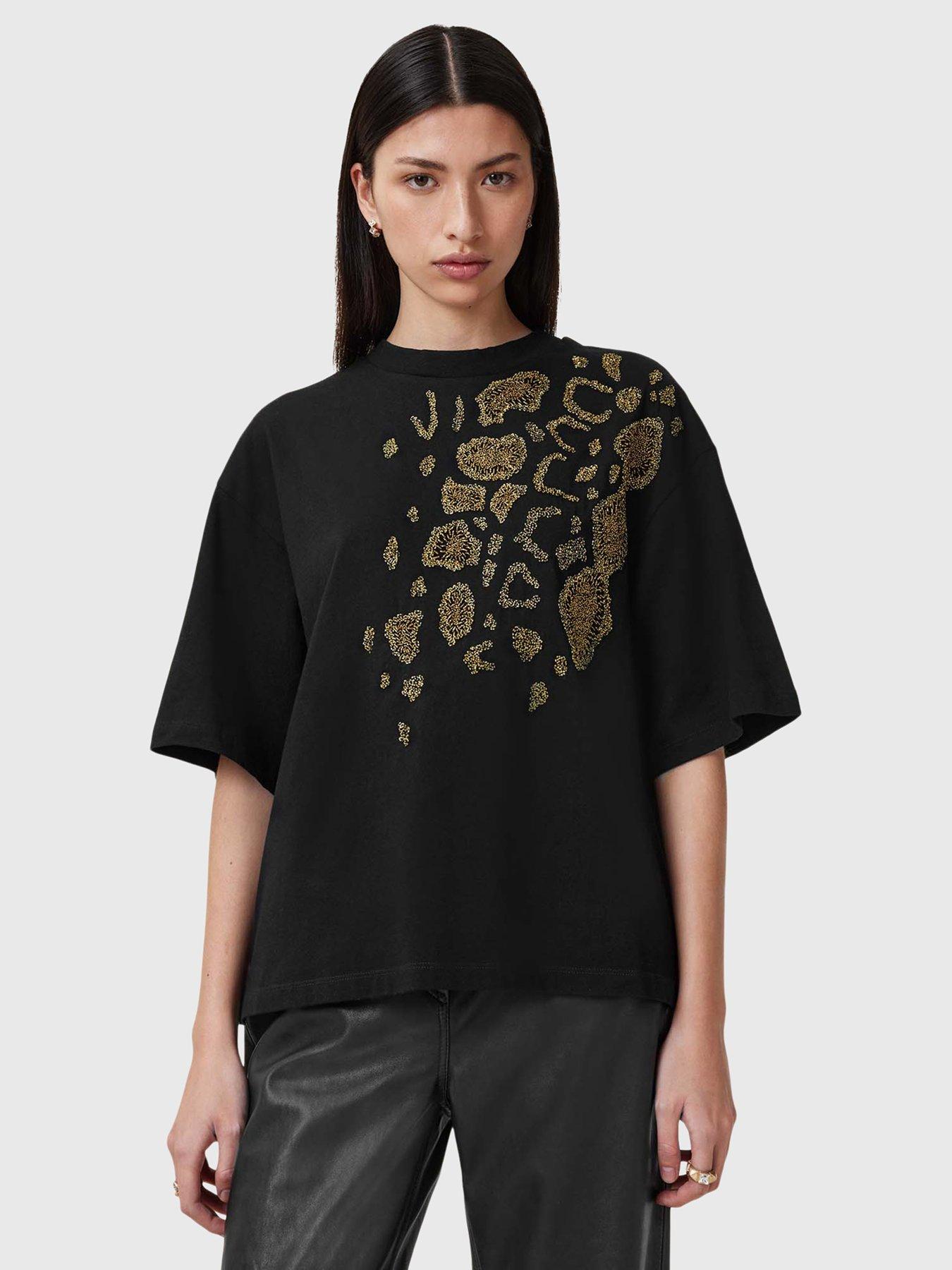 トレーナー スウェット SLITHA SEPARO SEQUIN SWEATSHIRT | SLITHA SEPARO スパンコール スウェットシャツ AllSaints Slitha Separo Sequin Sweatshirt - Black | Very Ireland