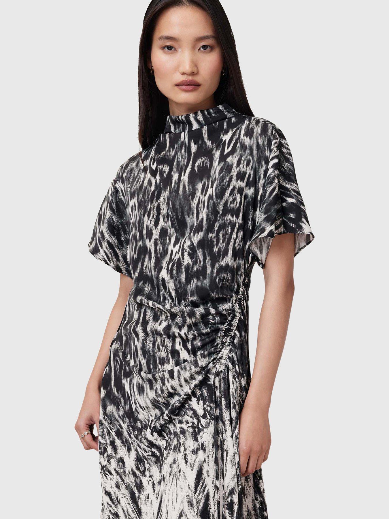 allsaints-rosie-print-dress-black