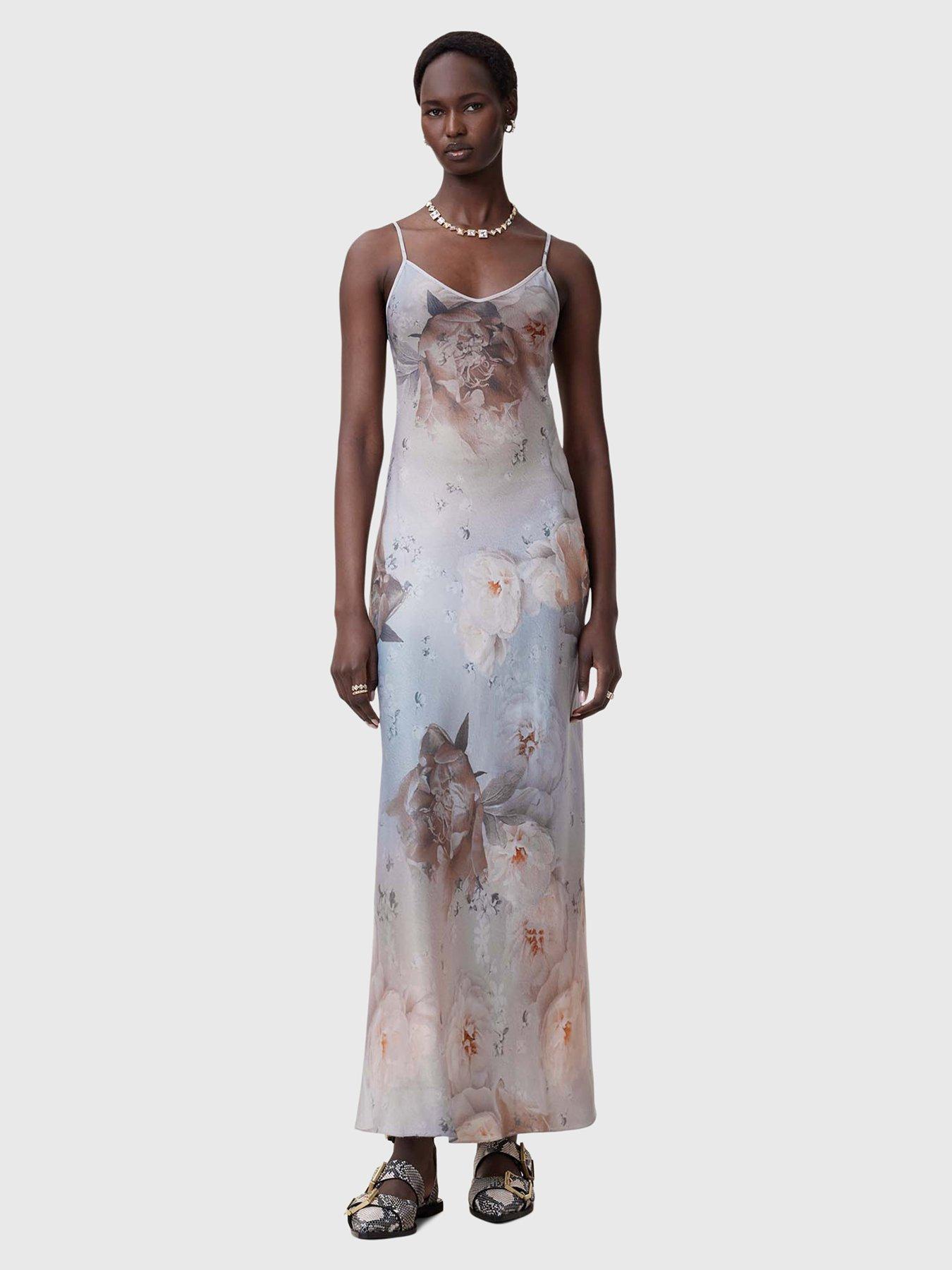AllSaints Bryony Maxi Slip Dress - Blue