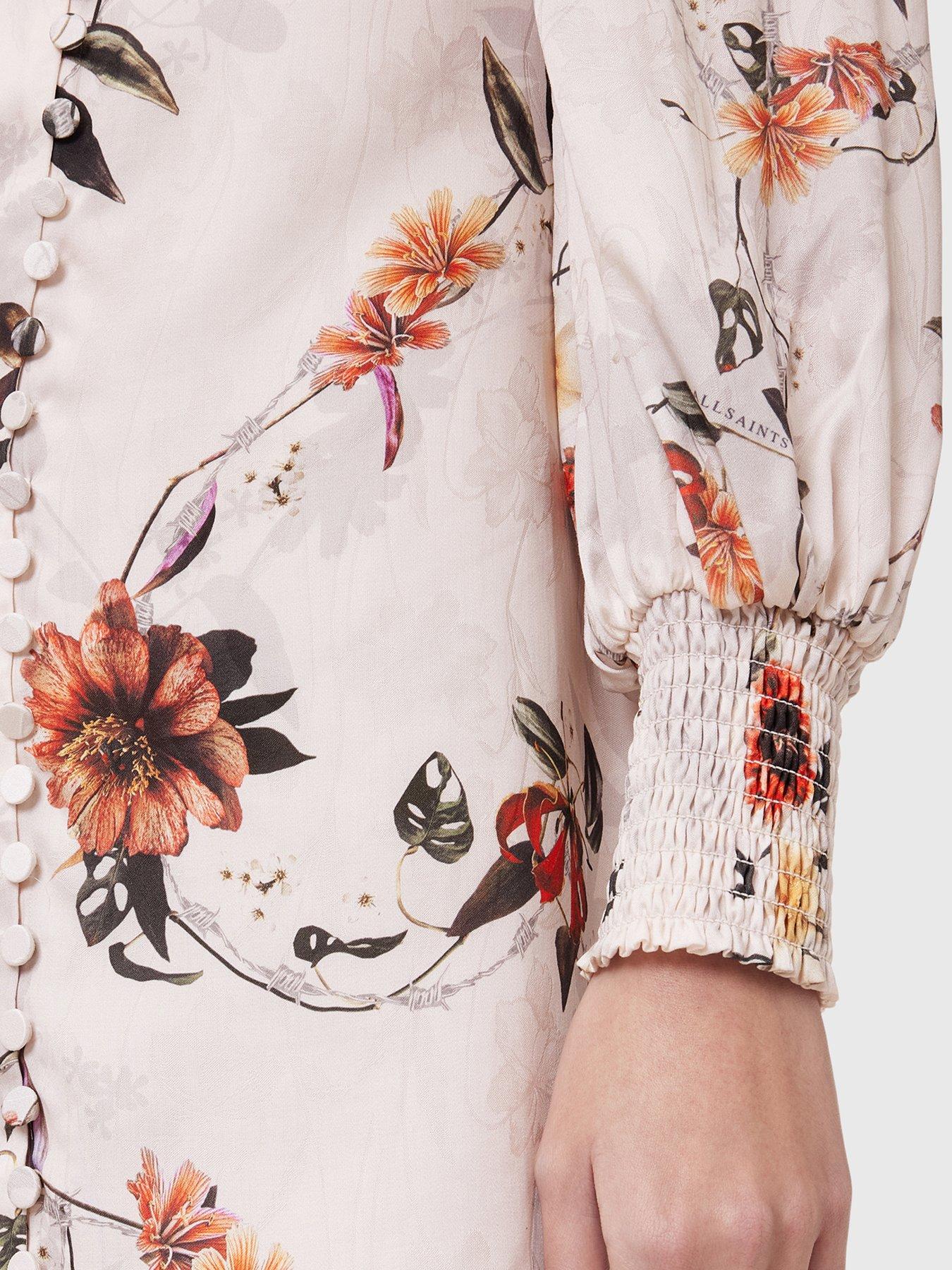 Image 4 of 6 of AllSaints Auden Floral Mini Dress - Multi