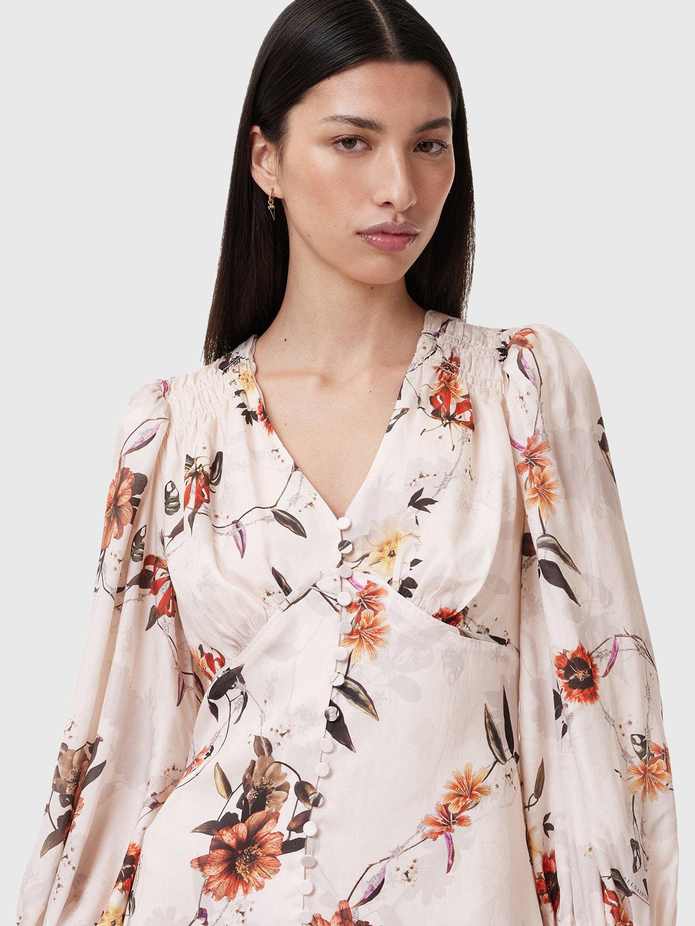 Image 5 of 6 of AllSaints Auden Floral Mini Dress - Multi
