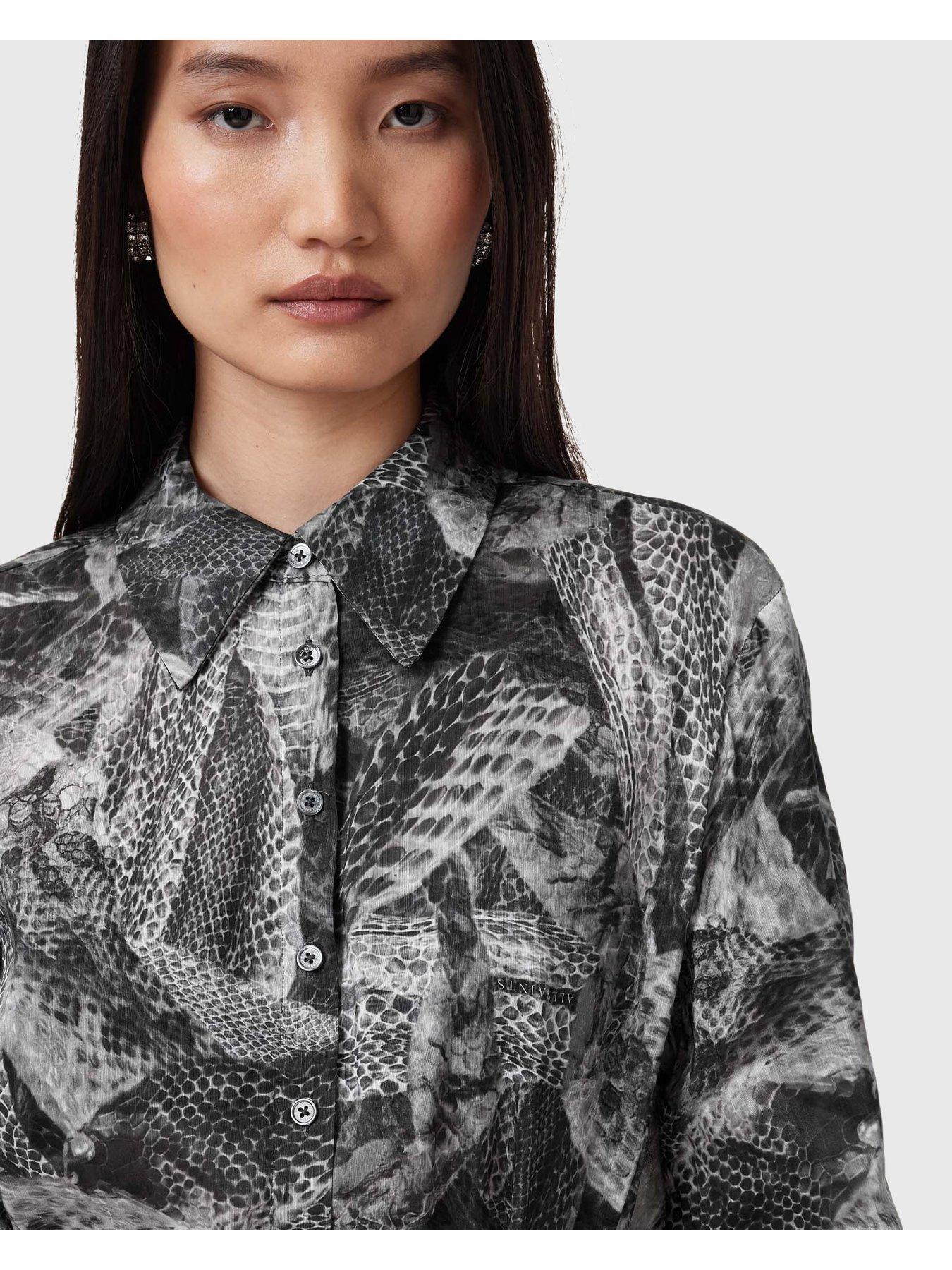 Image 3 of 6 of AllSaints Leyla Dress - Grey