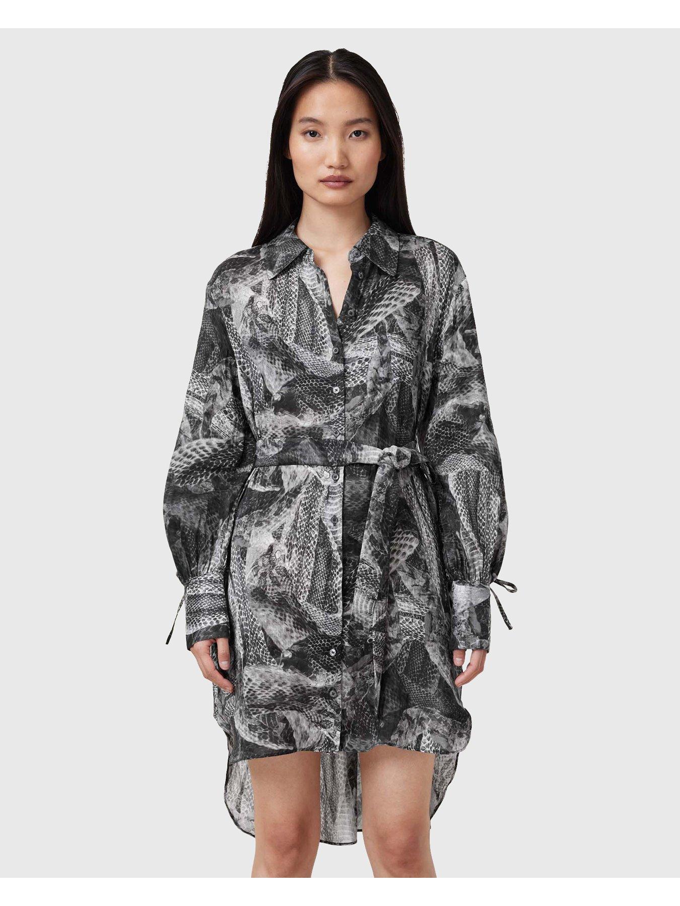 Image 4 of 6 of AllSaints Leyla Dress - Grey