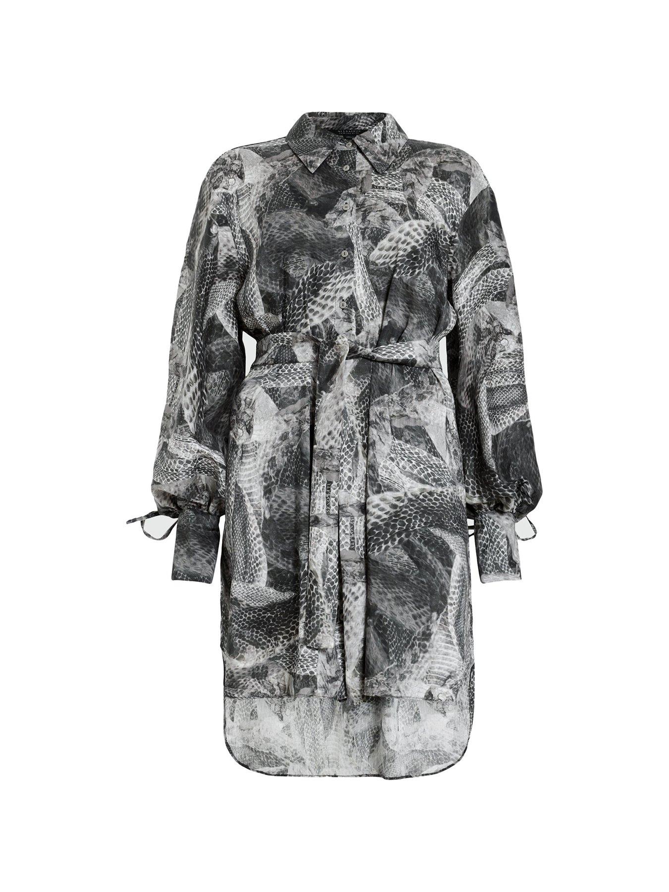 Image 6 of 6 of AllSaints Leyla Dress - Grey
