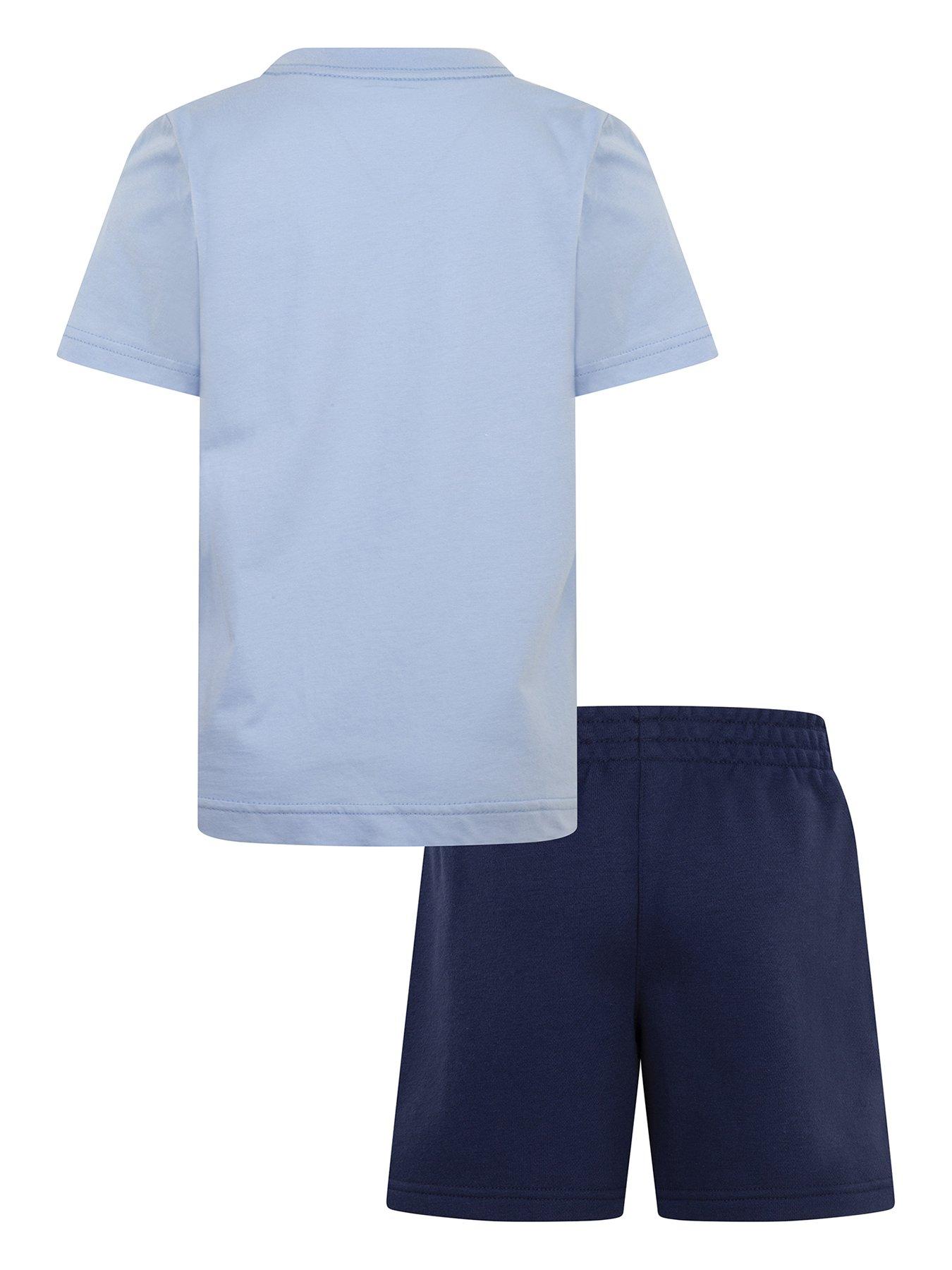 Image 2 of 4 of Nike Kids Boys Club Express S/s T-shirt And Short Set - Blue