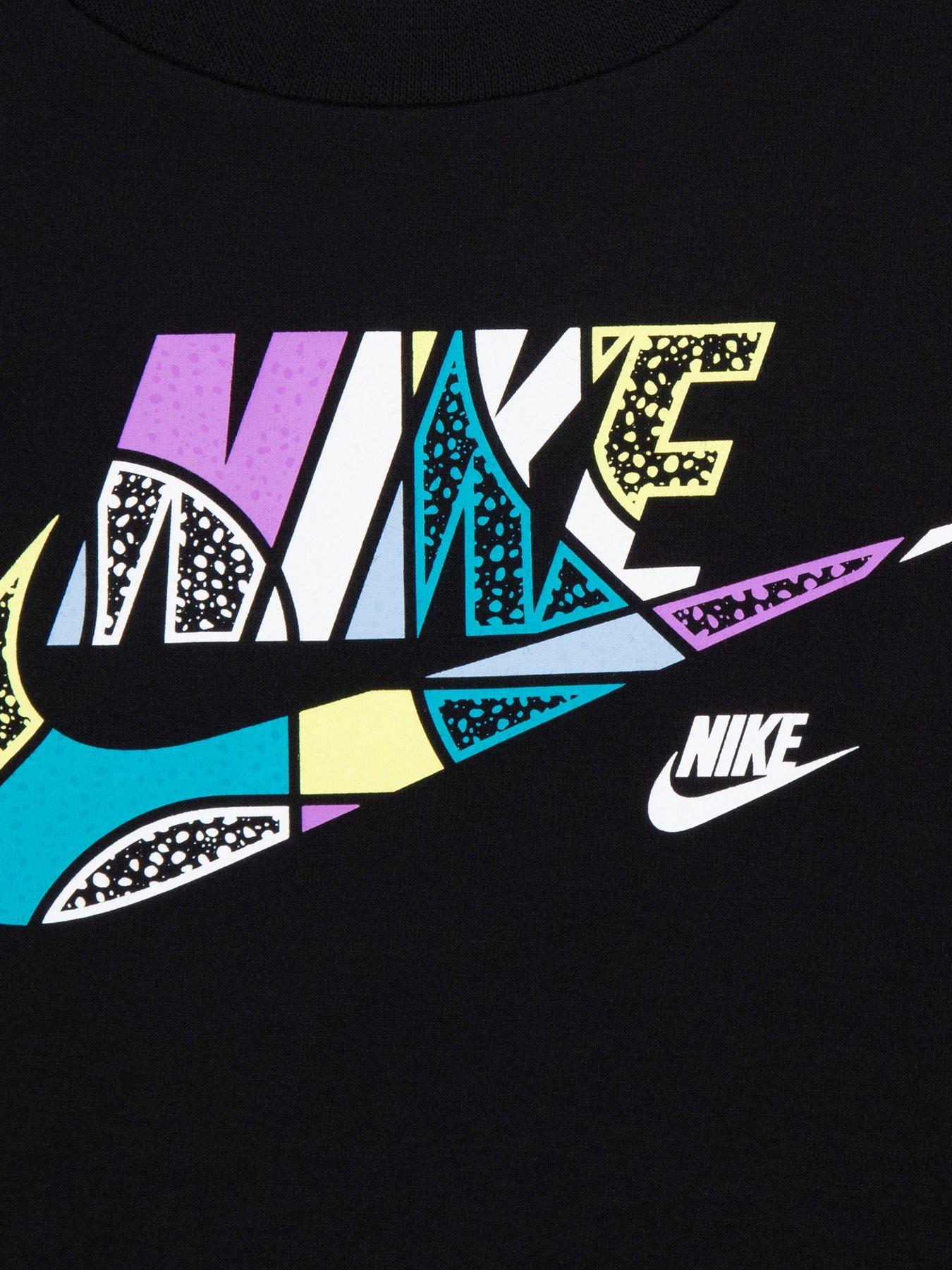 Image 3 of 4 of Nike Kids Boys S/s T-shirt And Short Set - Blue/black