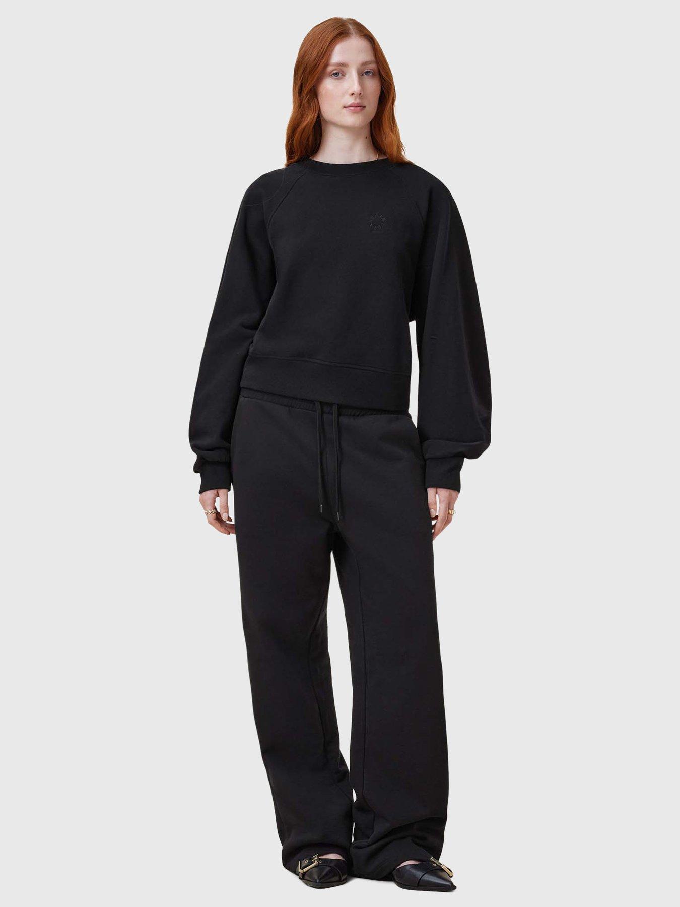 Image 3 of 6 of AllSaints Dani Haven Embroidered Sweatshirt - Black