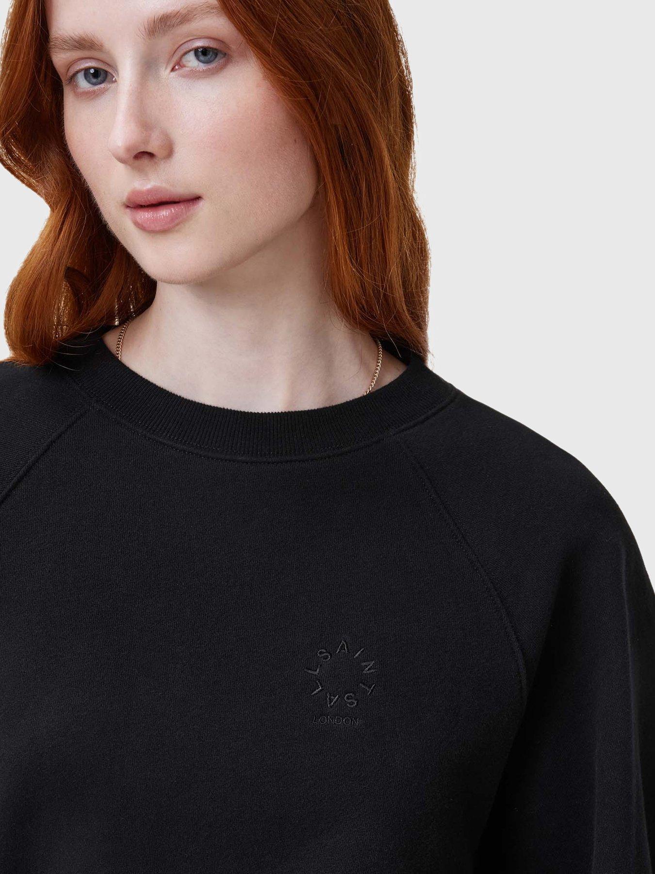 Image 5 of 6 of AllSaints Dani Haven Embroidered Sweatshirt - Black