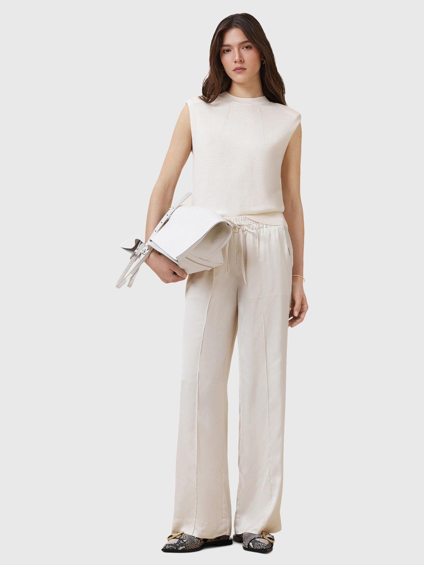 Image 3 of 6 of AllSaints Alba Satin Trousers - White
