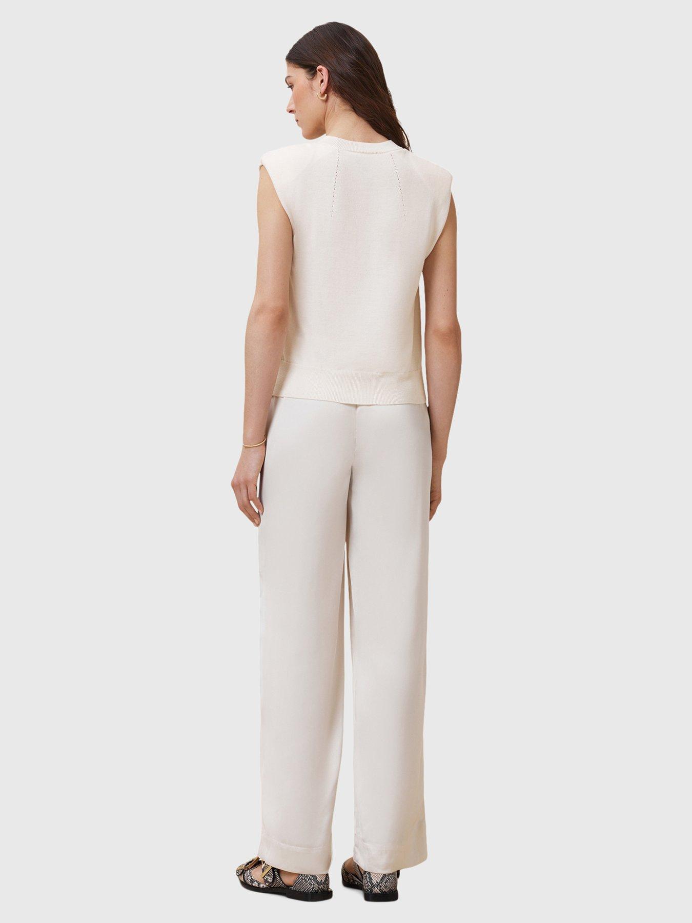 Image 4 of 6 of AllSaints Alba Satin Trousers - White