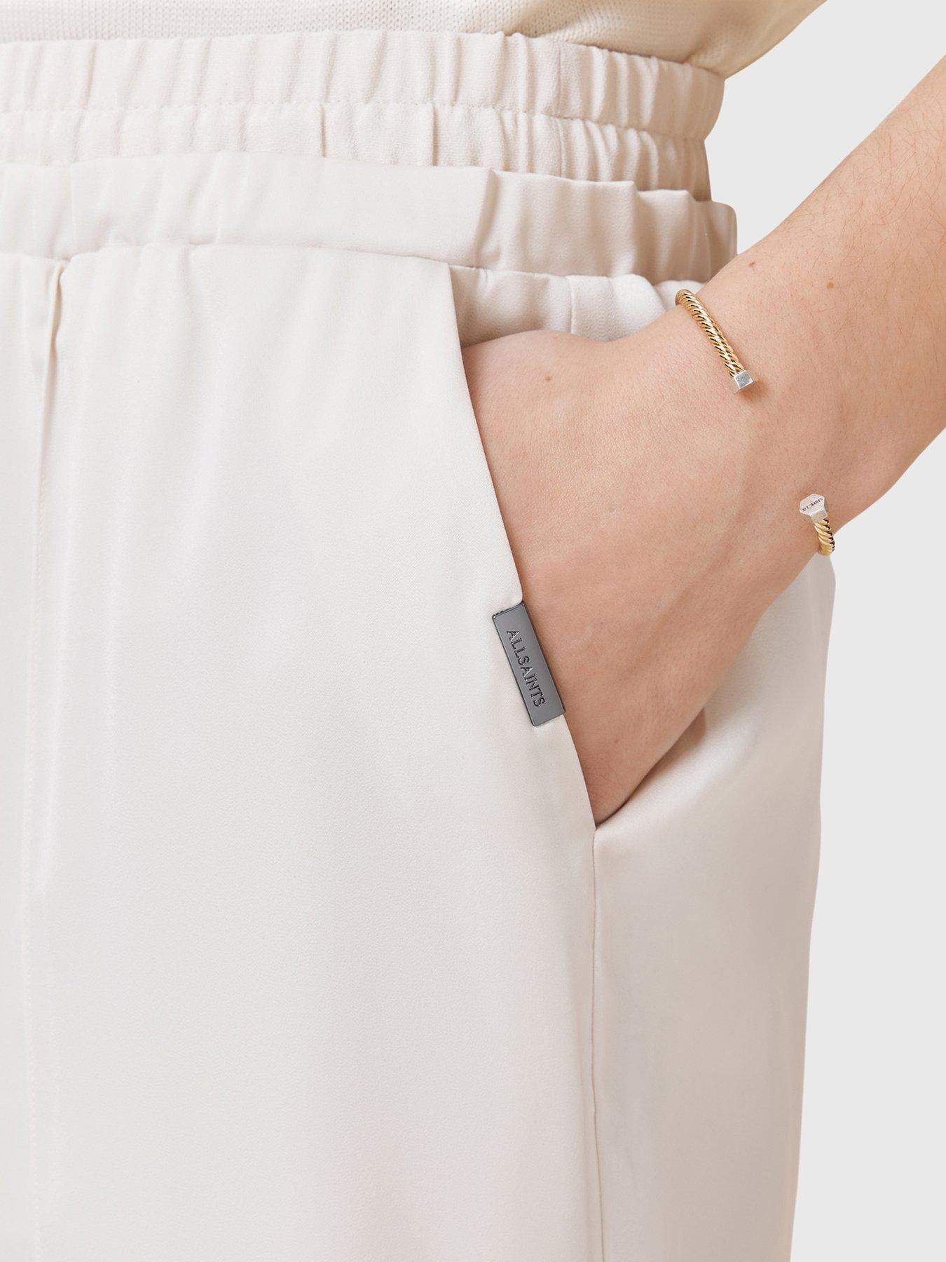 Image 5 of 6 of AllSaints Alba Satin Trousers - White