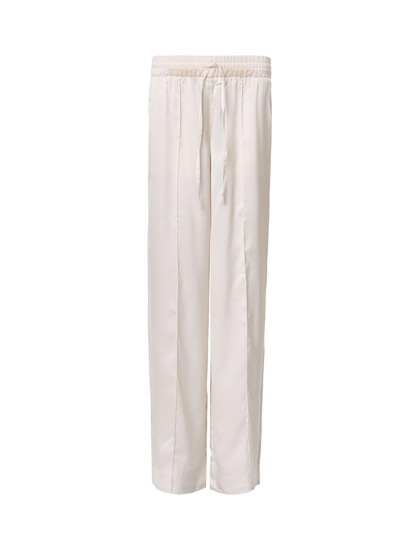 Image 6 of 6 of AllSaints Alba Satin Trousers - White