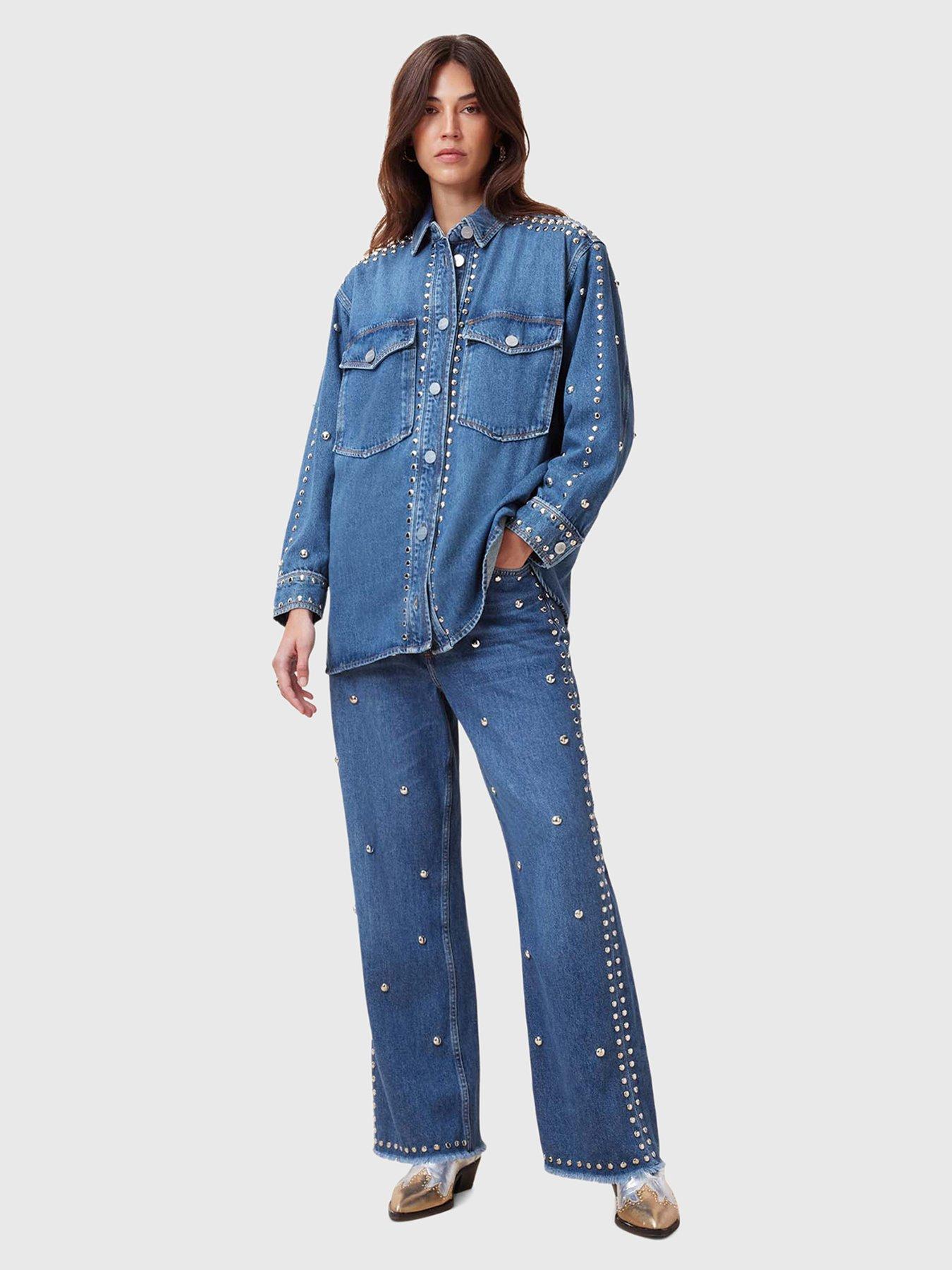 AllSaints Alba Stud Shirt - Blue