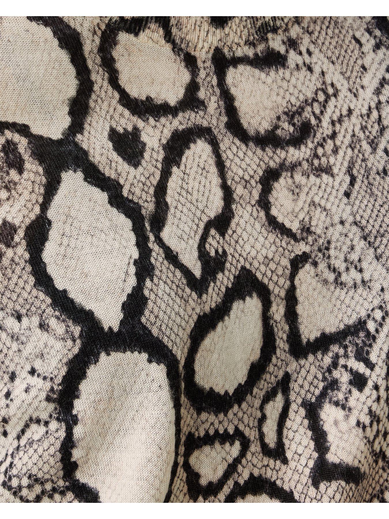 Image 5 of 6 of AllSaints Anouk Slim Fit Printed Wool T-Shirt - Multi