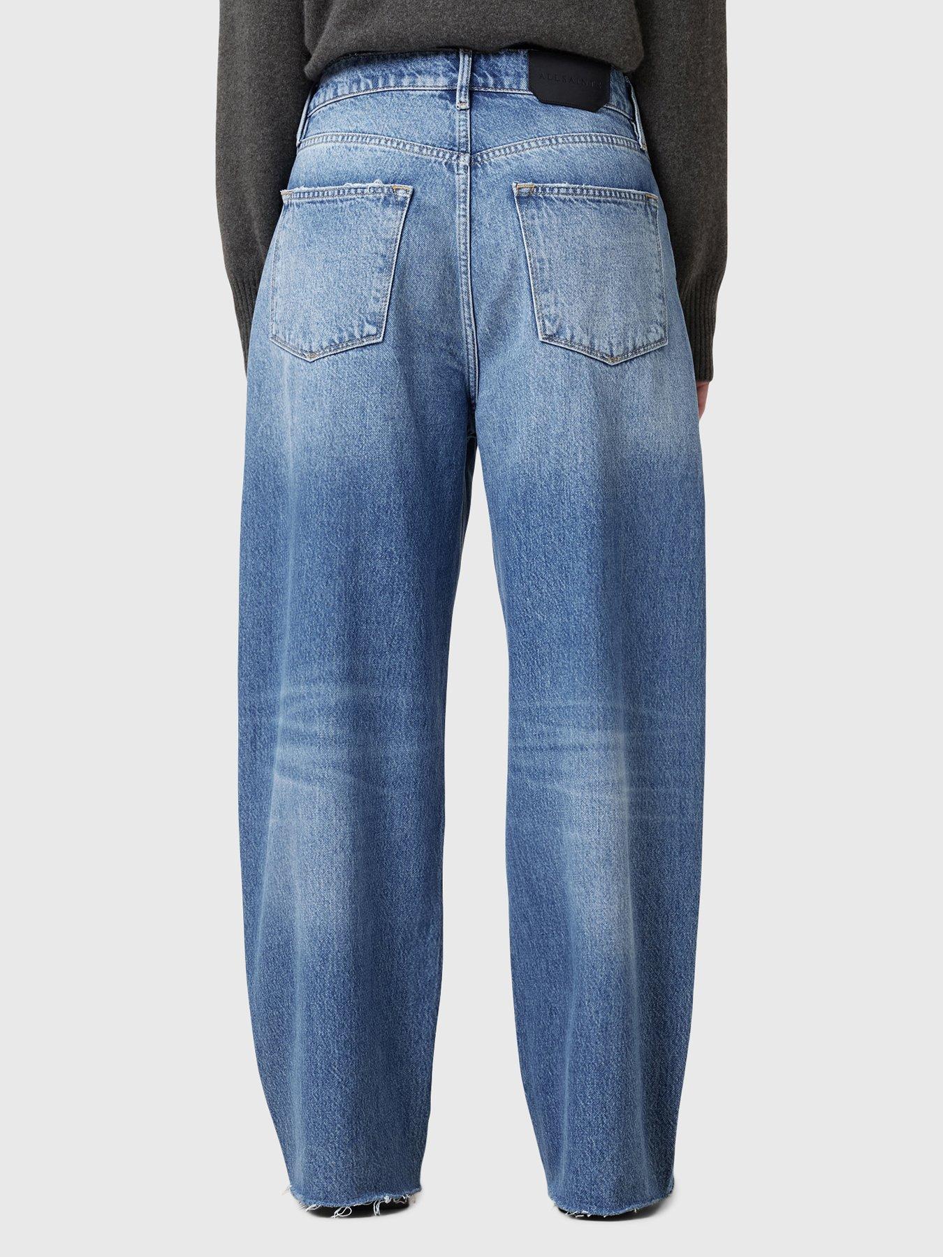 Image 2 of 6 of AllSaints Aki Crossover Straight Leg Denim Jeans - Blue