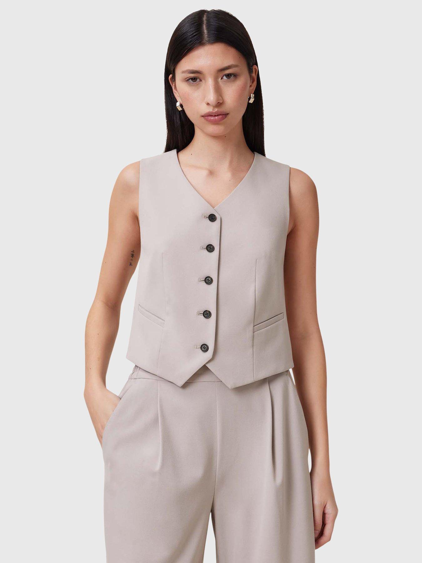 allsaints-aleida-lightweight-tri-waistcoat-brownfront