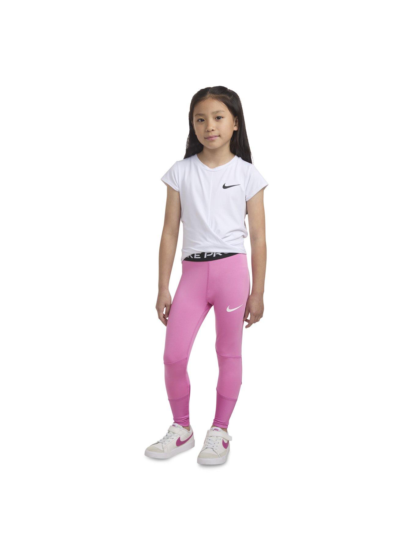 Image 4 of 4 of Nike Kids Girls Nike Pro Legging - Pink