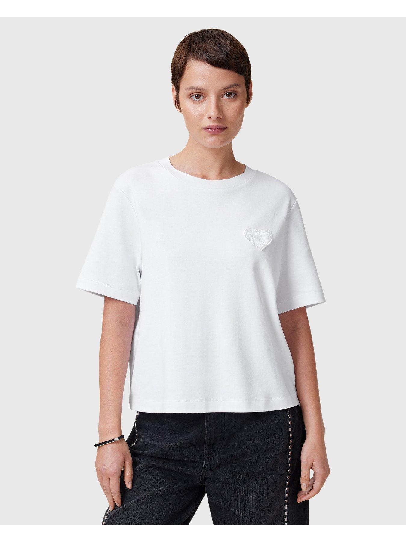 Image 1 of 6 of AllSaints Lover Lisa T-Shirt - White